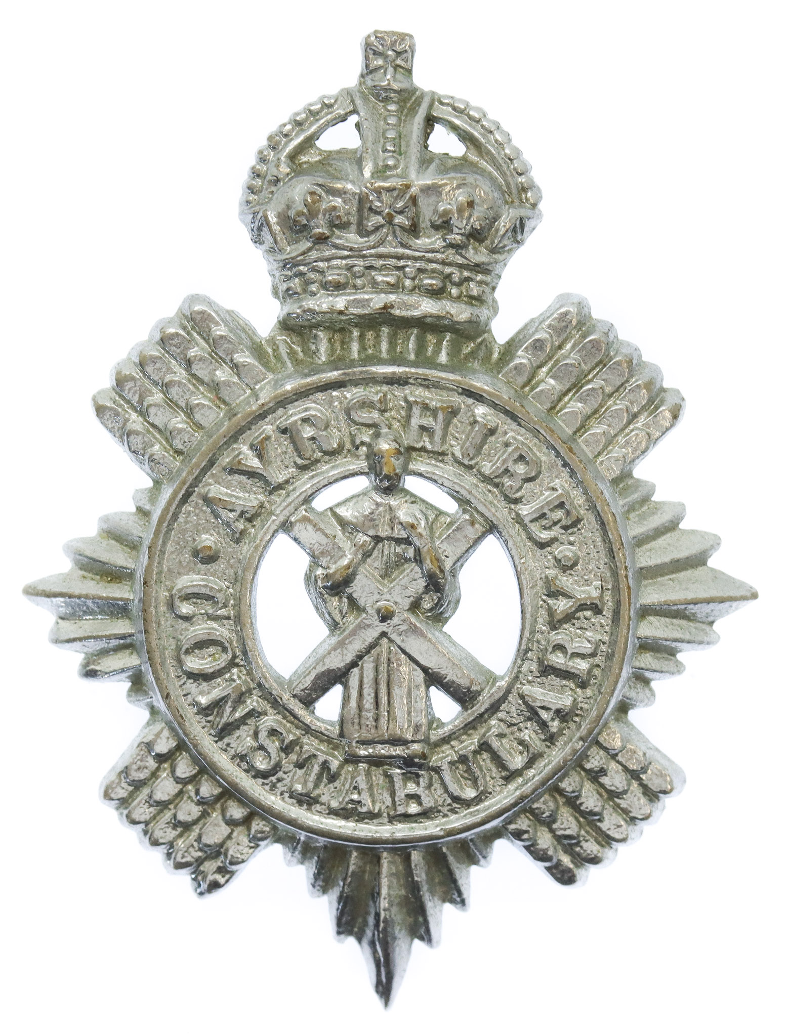 Ayrshire Constabulary Cap Badge - King's Crown