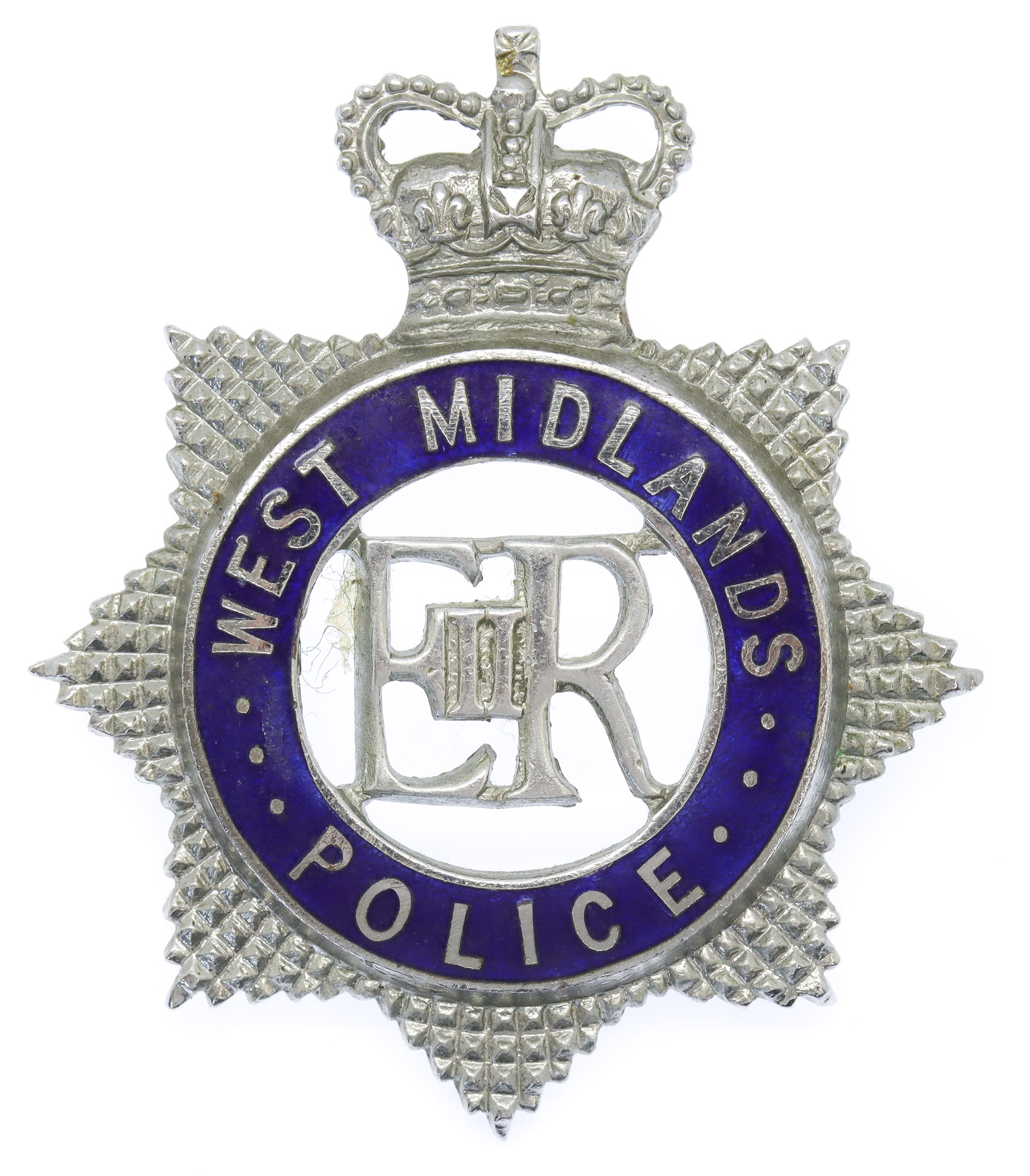 West Midlands Police Senior Officer's Enamelled Cap Badge - Queen's Crown