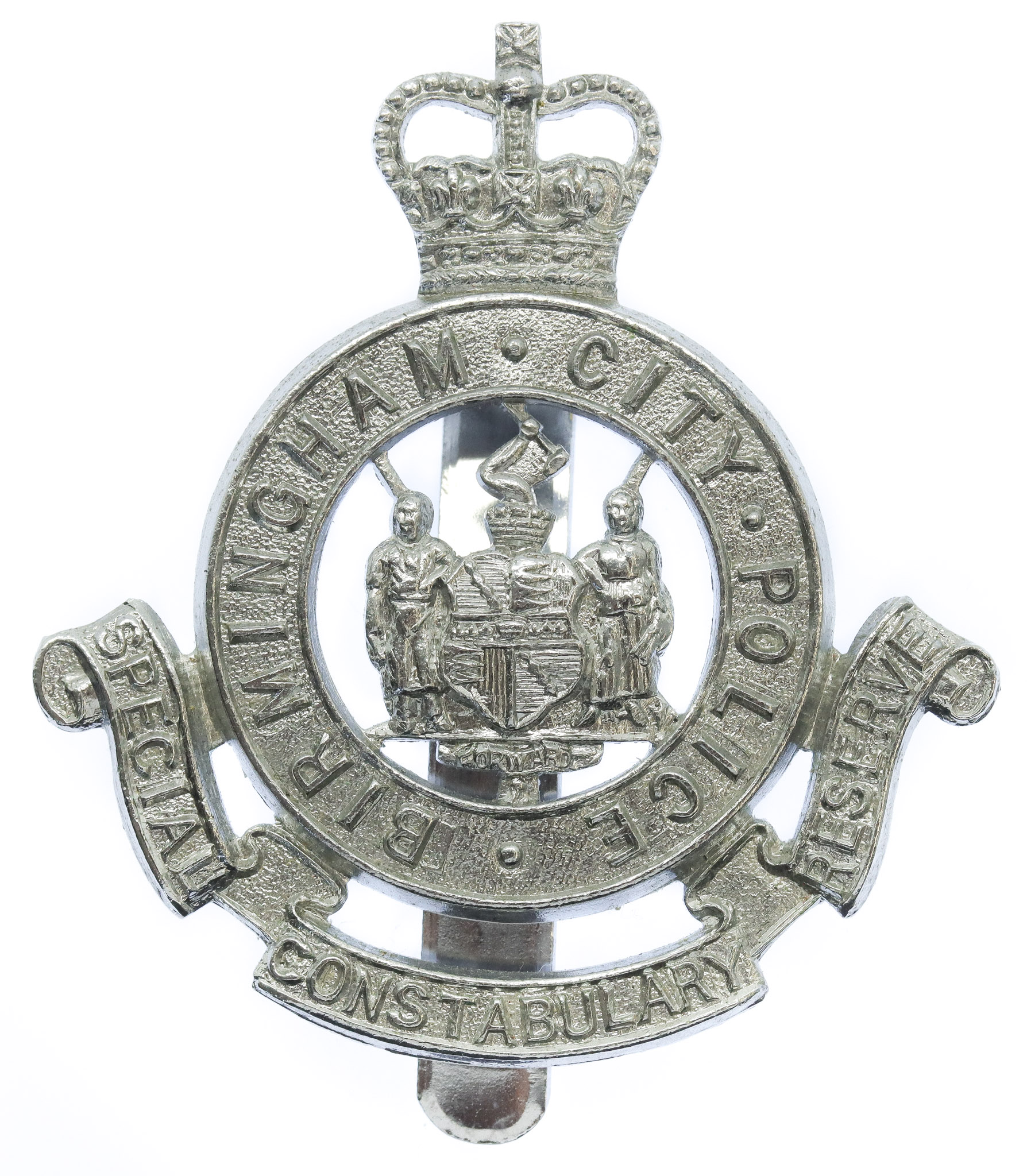 Birmingham City Police Special Constabulary Reserve Cap Badge - Queen's Crown