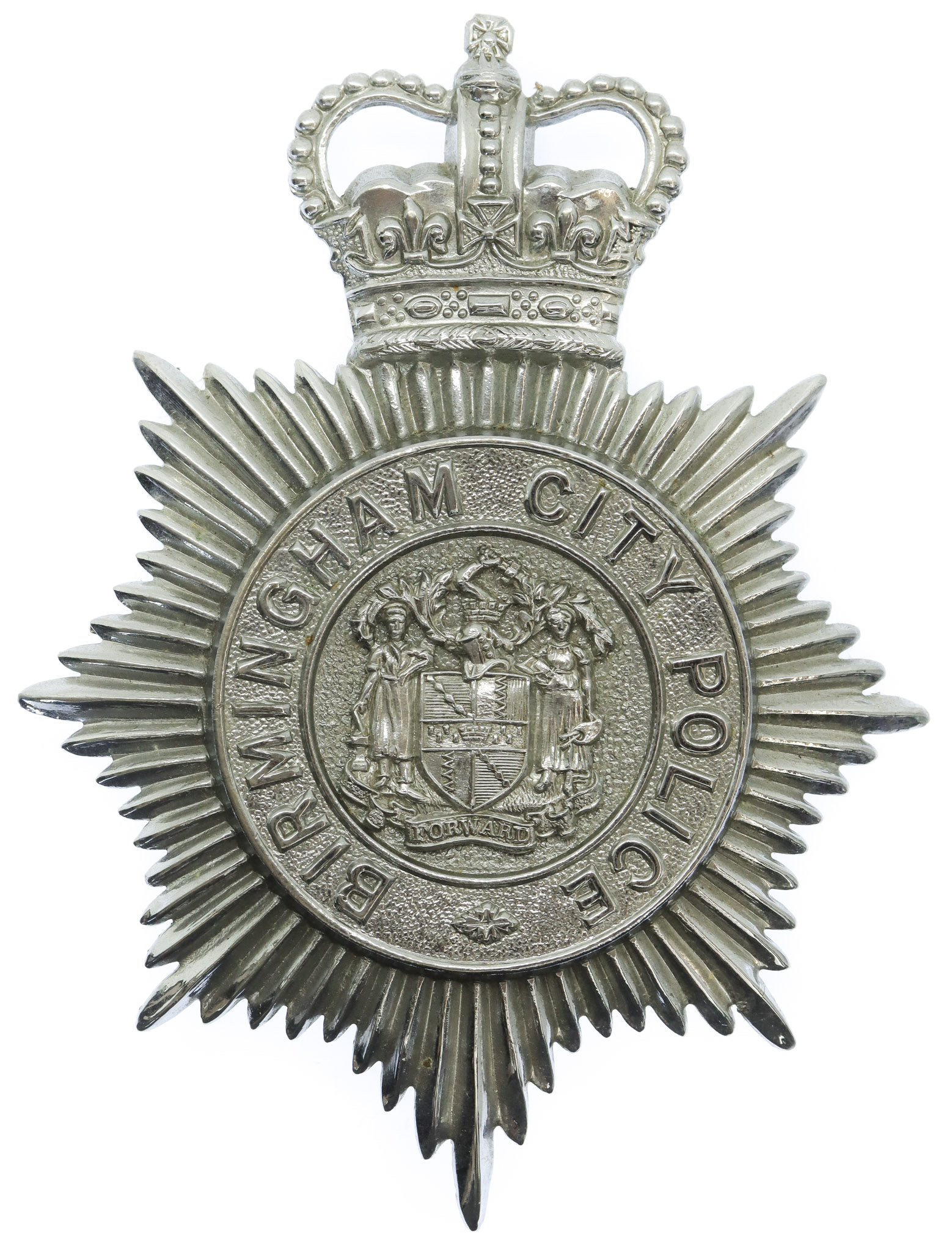 Birmingham City Police Helmet Plate - Queen's Crown