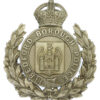 Bedford Borough Police Wreath Helmet Plate - King's Crown