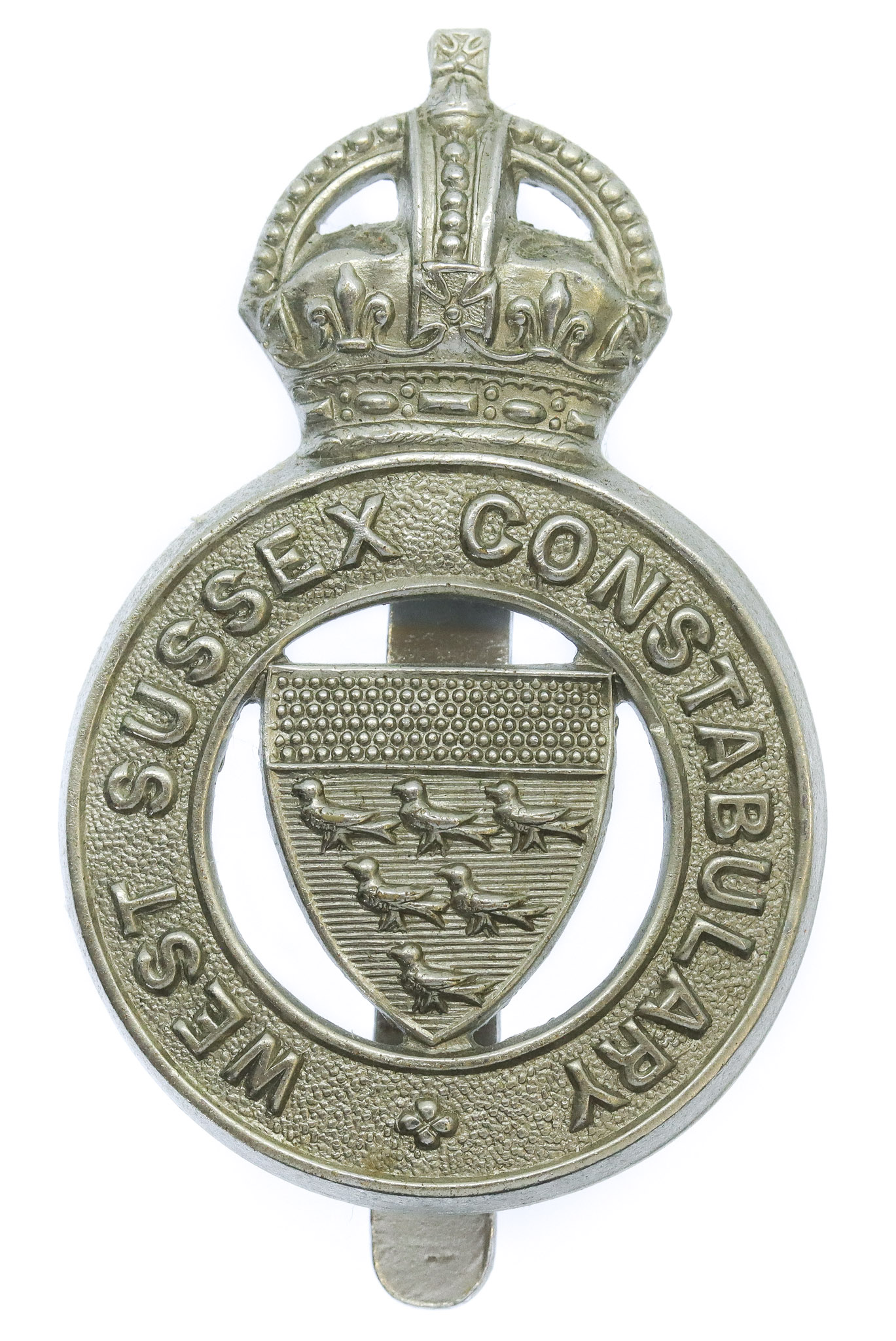 West Sussex Constabulary Cap Badge - King's Crown 