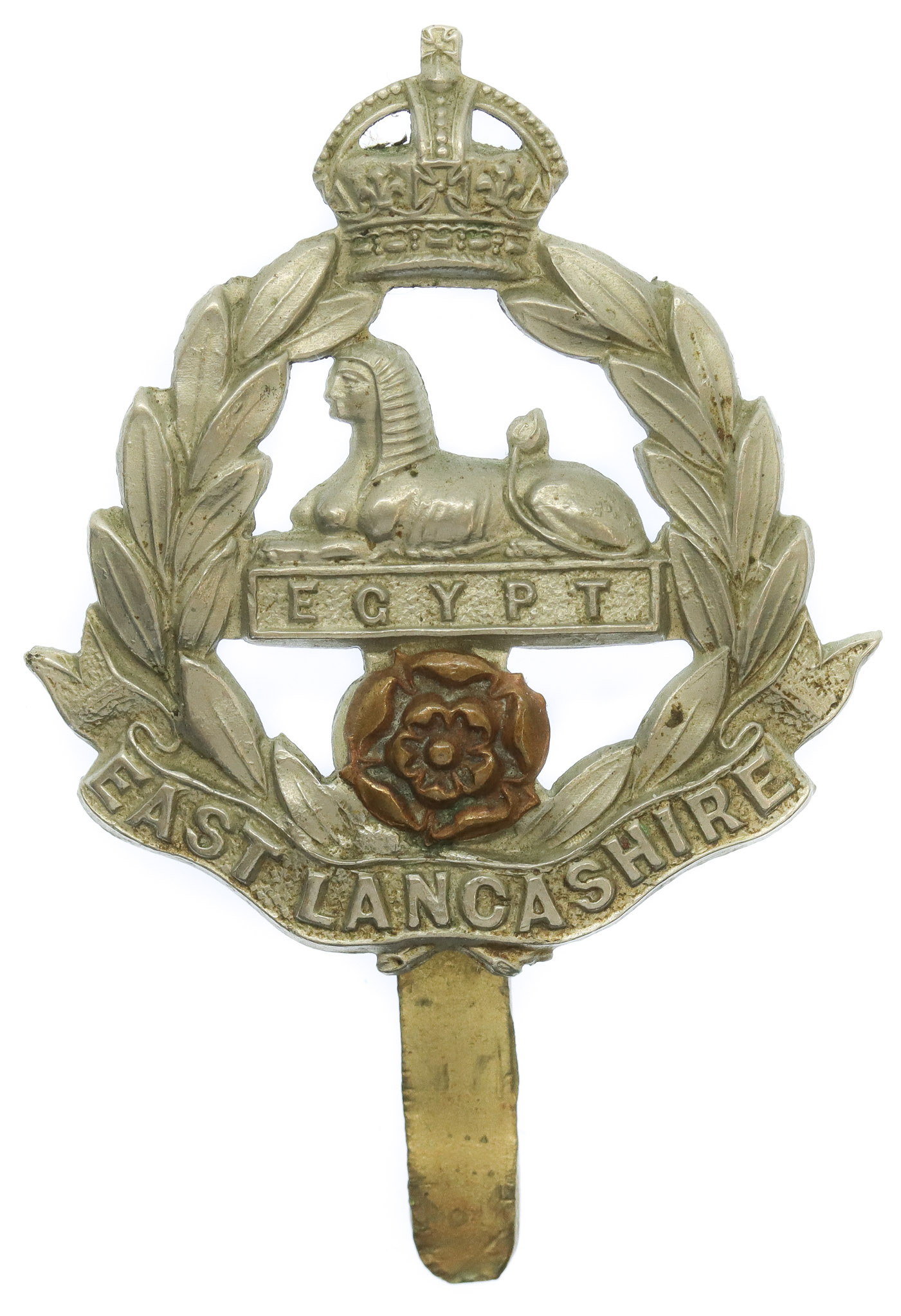 East Lancashire Regiment Cap Badge - King's Crown