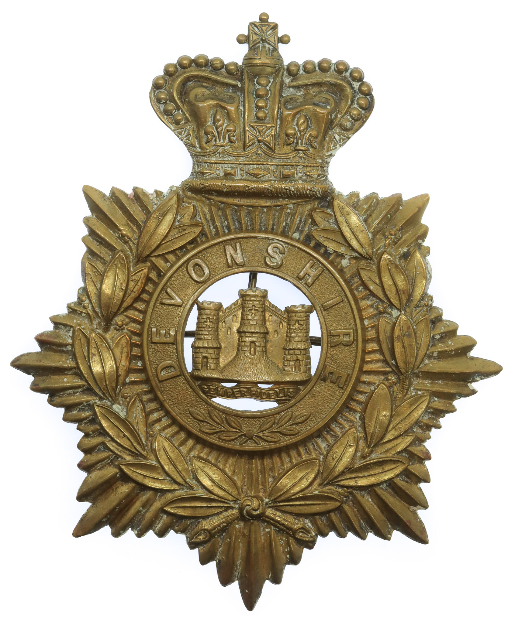 Victorian Devonshire Regiment Helmet Plate