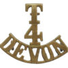 4th Territorial Bn. Devonshire Regiment (T/4/DEVON) Shoulder Title
