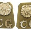 Pair of Coldstream Guards Anodised (Staybrite) Shoulder Titles