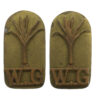 Pair of Welsh Guards Brass Shoulder Titles