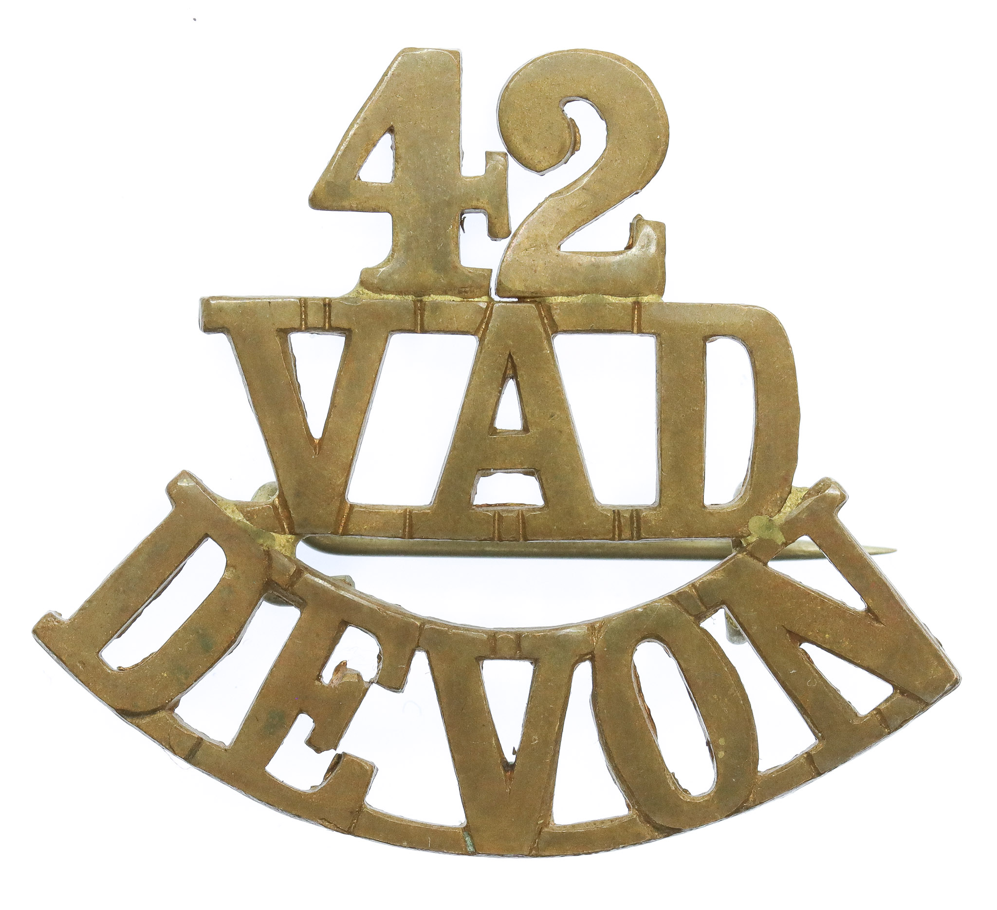 Voluntary Aid Detachment Devon (42/V.A.D./DEVON) Shoulder Title