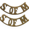Pair of School of Musketry (S of M) Shoulder Titles