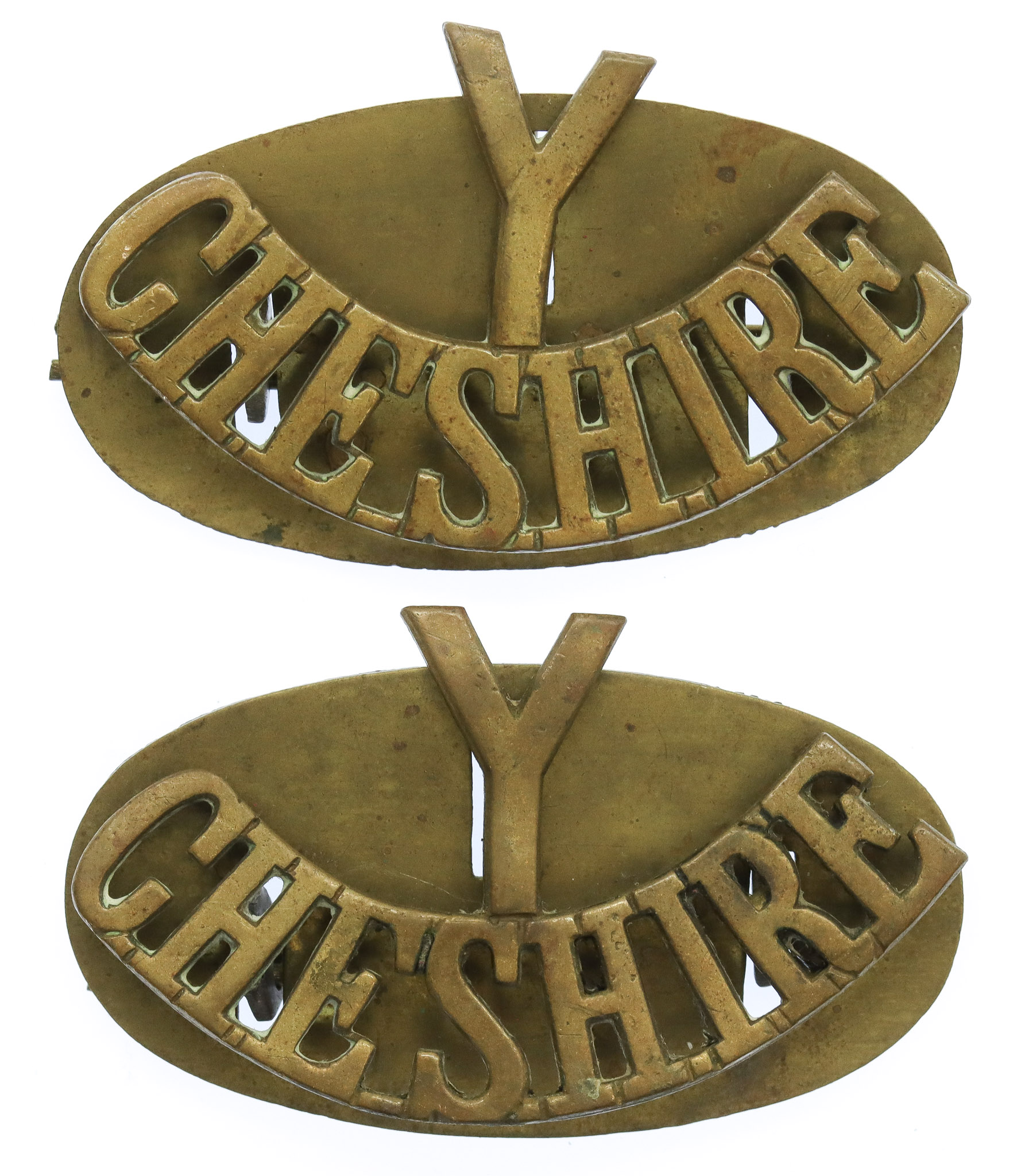 Pair of Cheshire Yeomanry (Y/CHESHIRE) Shoulder Titles