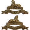 Pair of Lincolnshire Regiment Officer's Service Dress Collar Badges