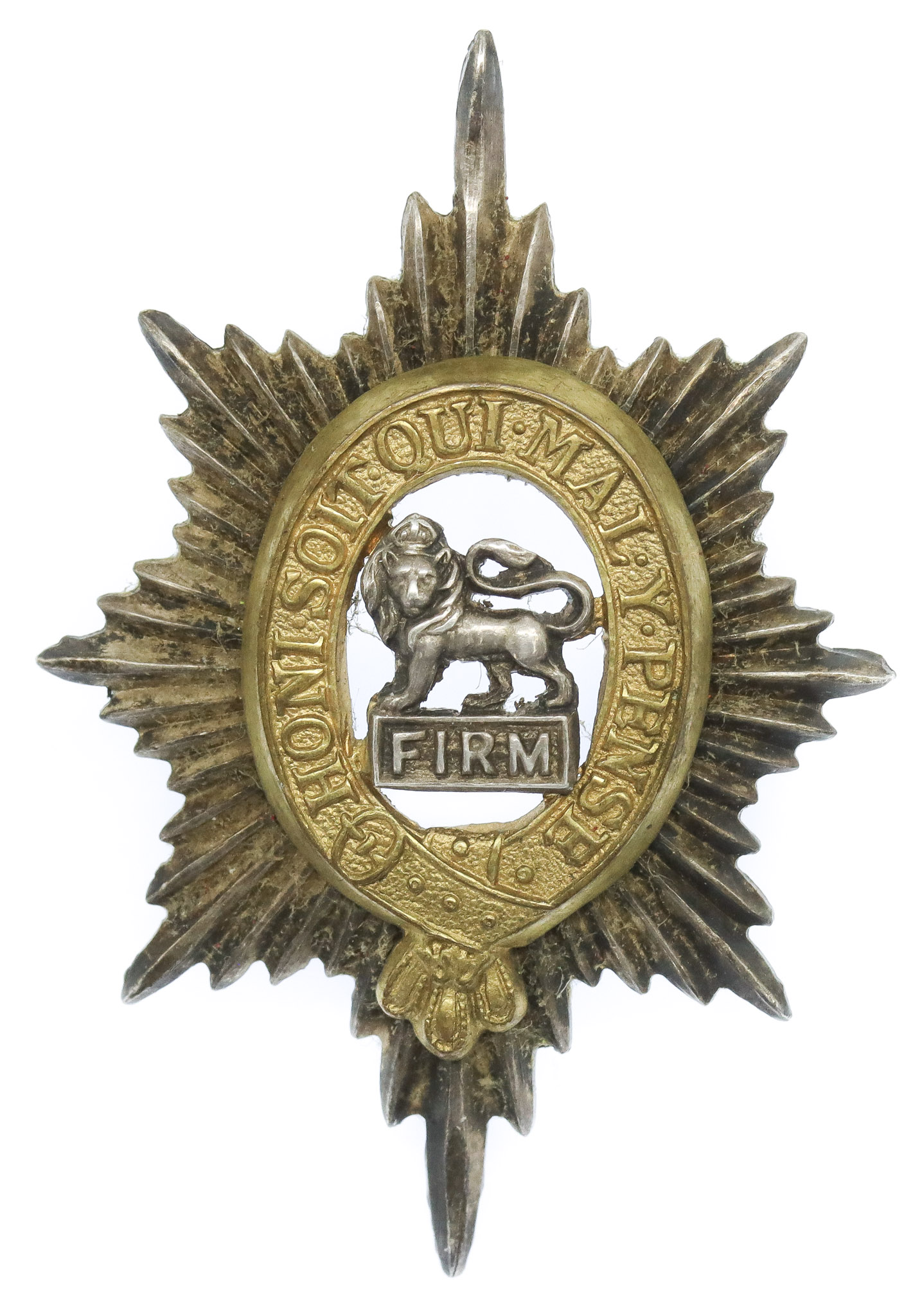 Worcestershire Regiment Officer's Sterling Silver Cap Badge