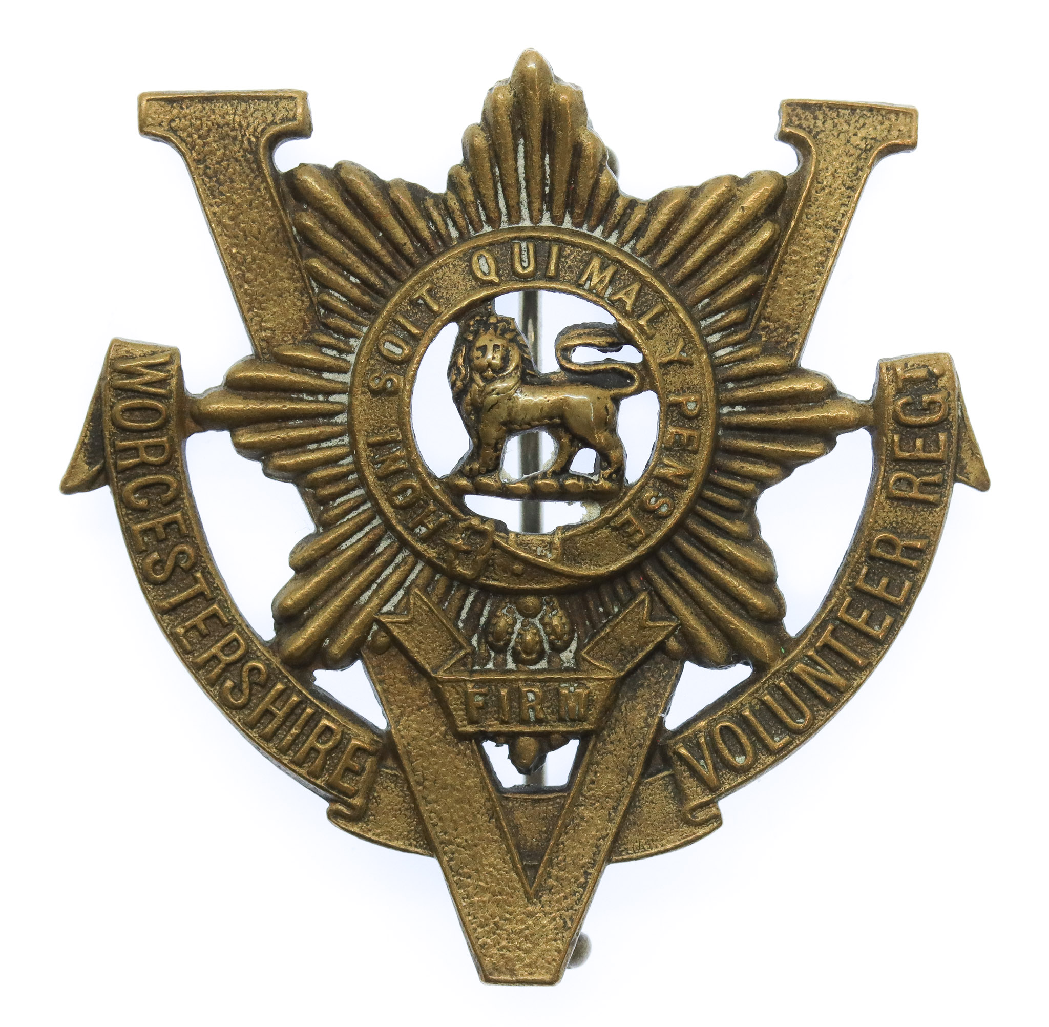 Worcestershire Volunteer Regiment WW1 V.T.C. Badge
