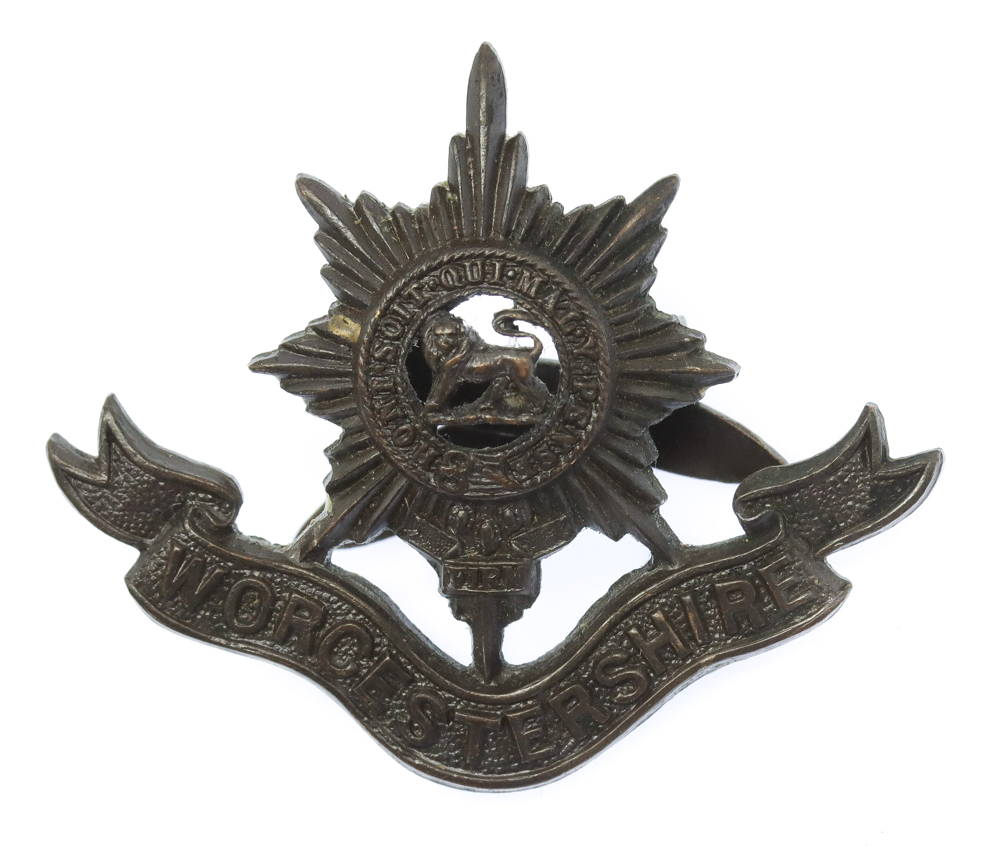 Worcestershire Regiment Officer's Service Dress Small Size Cap Badge