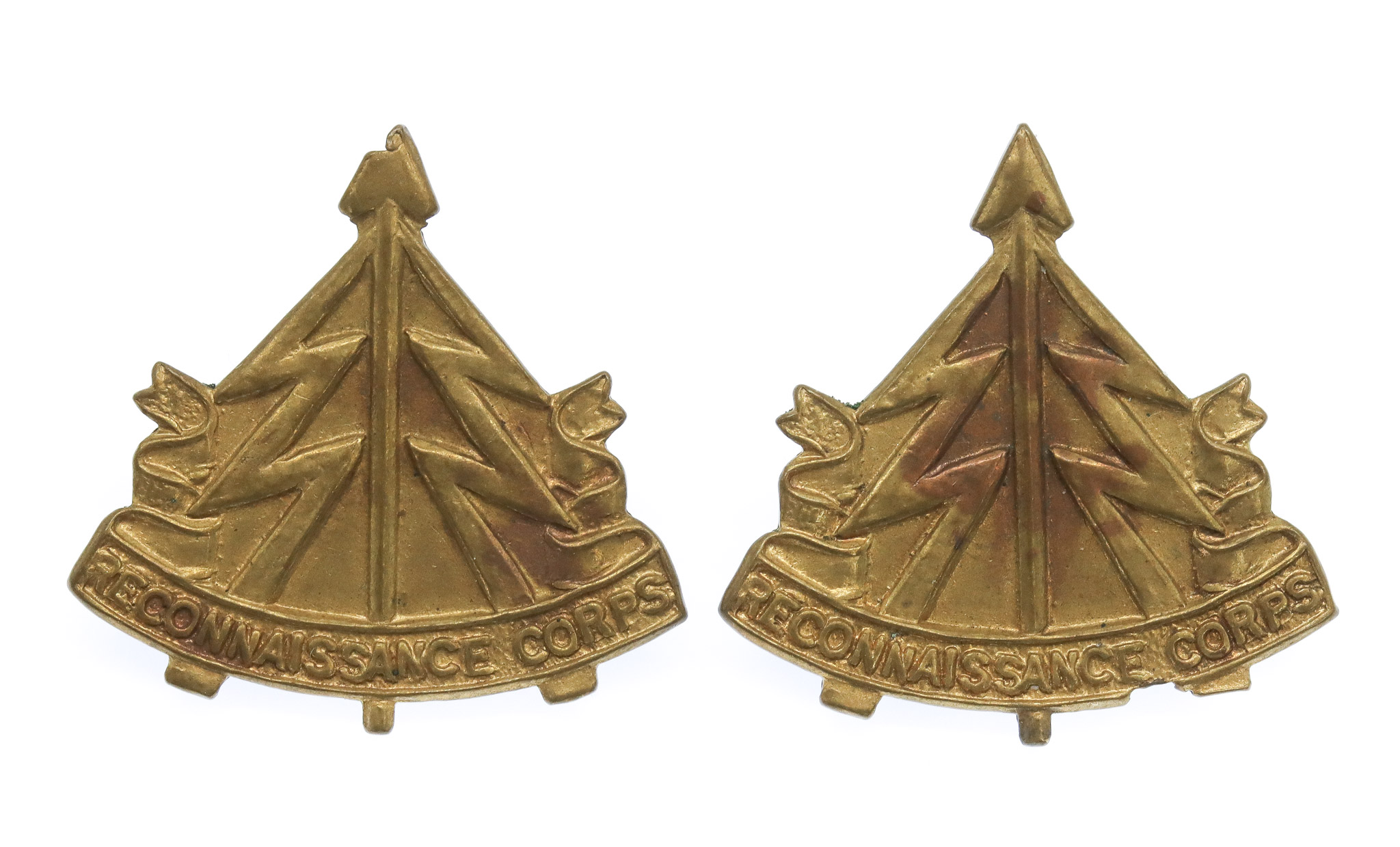 Pair of Reconnaissance Corps Collar Badges