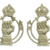 Pair of Royal Armoured Corps (R.A.C.) Collar Badges - King's Crown 