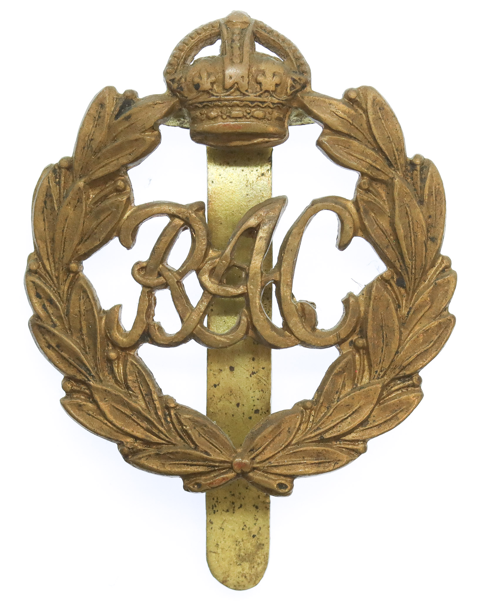 Royal Armoured Corps (R.A.C.) Cap Badge - King's Crown (1st Pattern)