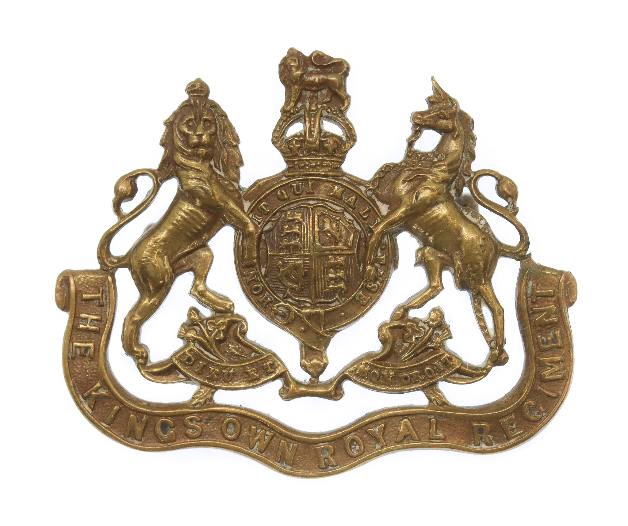 King's Own Royal Regiment Norfolk Yeomanry Collar Badge - King's Crown
