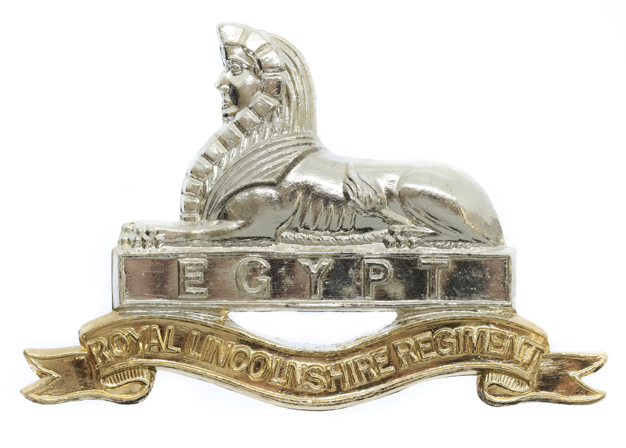 Royal Lincolnshire Regiment Anodised (Staybrite) Cap Badge