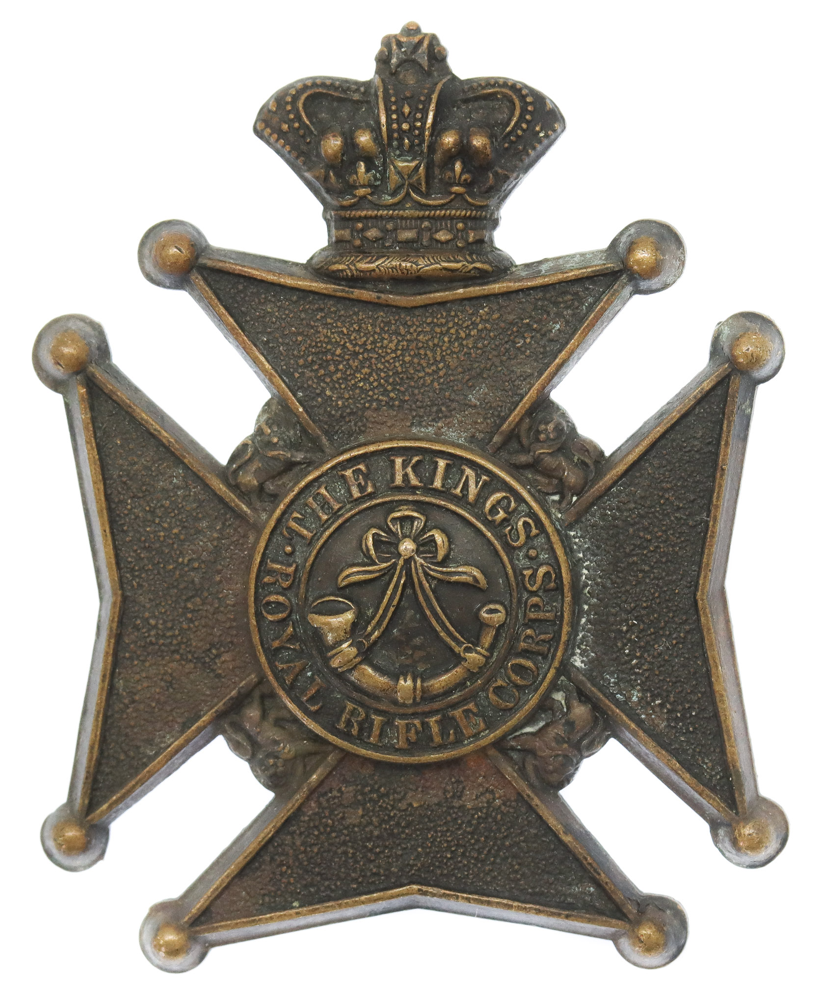 Victorian King's Royal Rifle Corps (K.R.R.C.) Militia Glengarry Badge