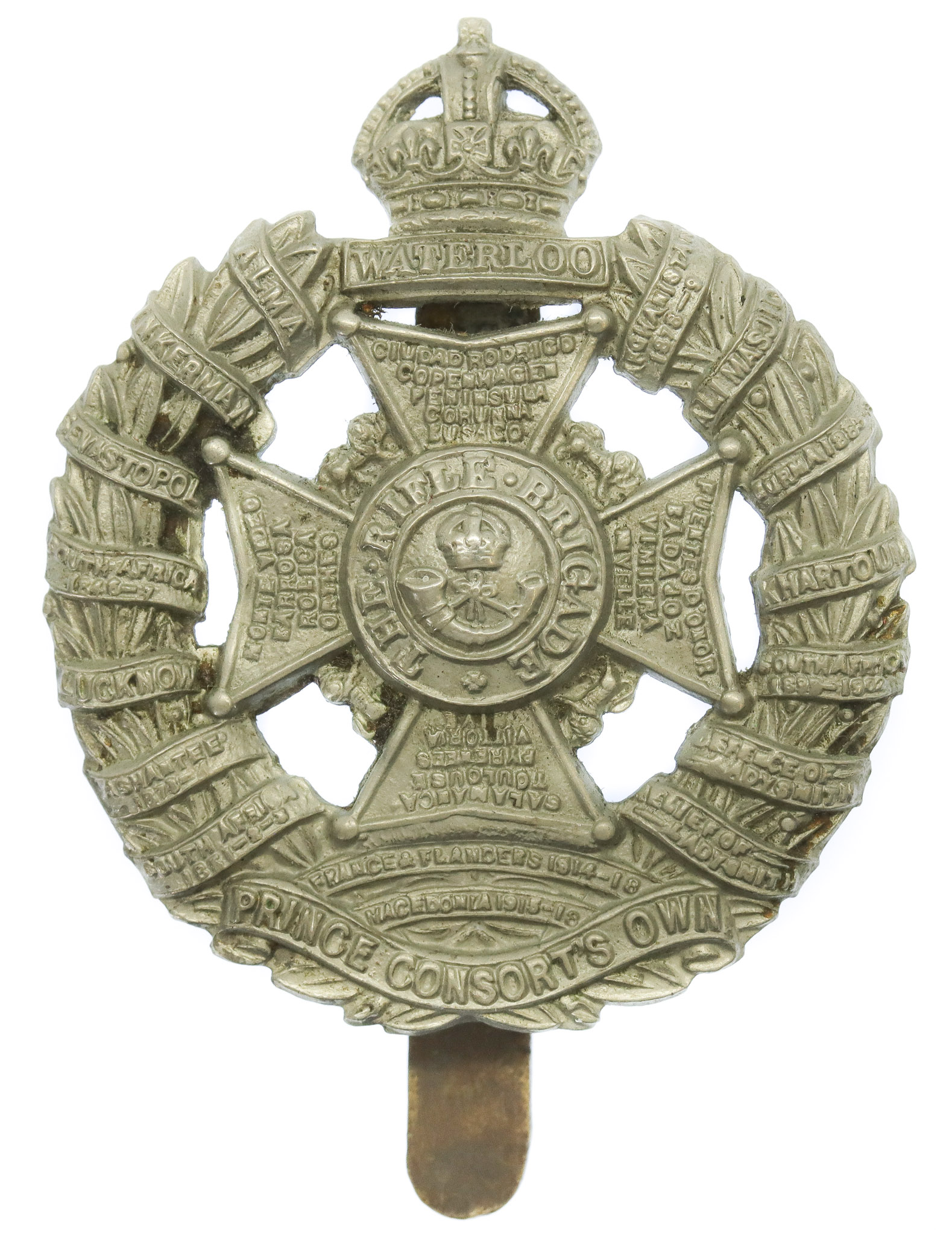 Rifle Brigade (Prince Consort's Own) Cap Badge - King's Crown