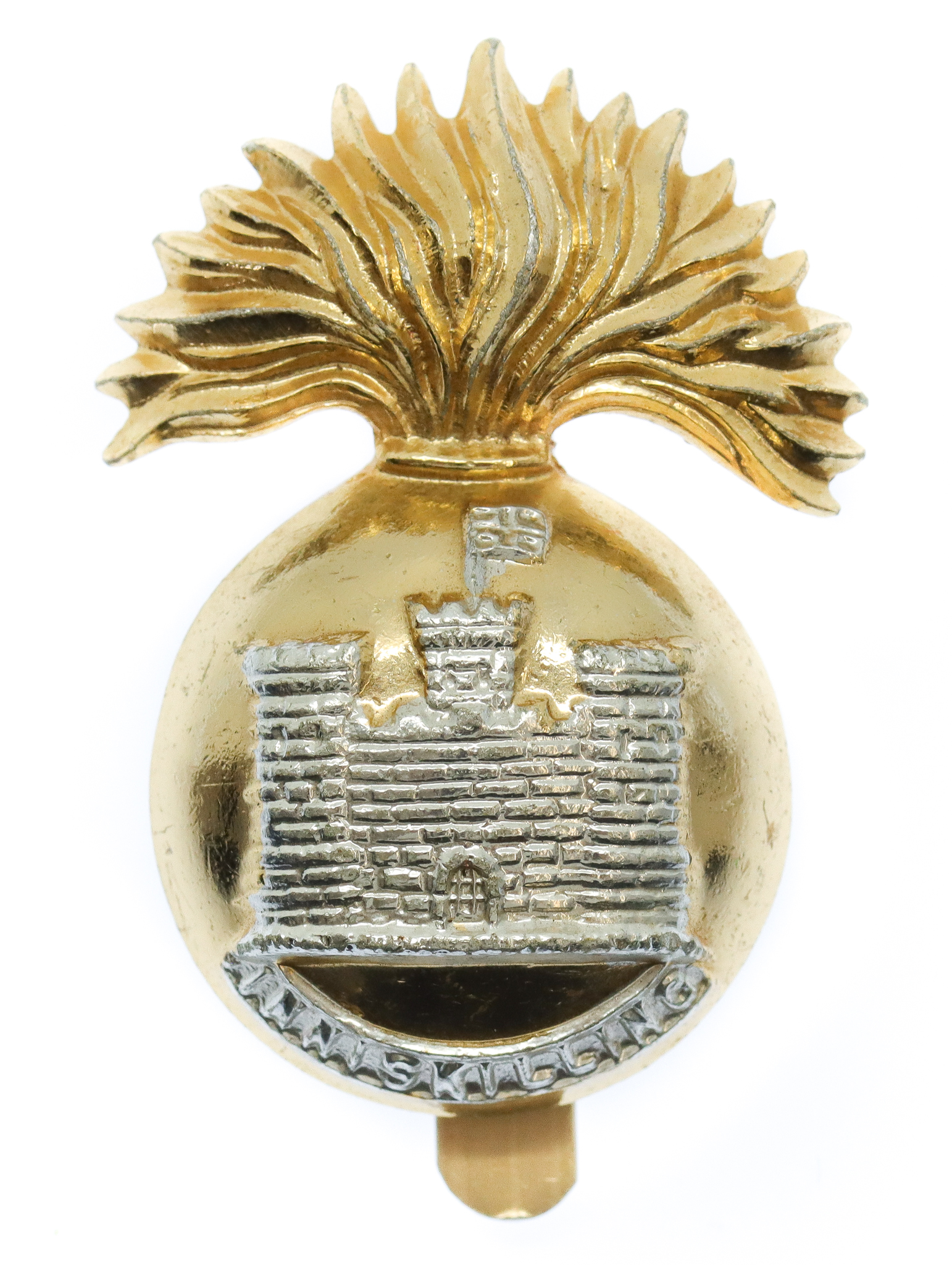 Royal Inniskilling Fusiliers Anodised (Staybrite) Cap Badge 