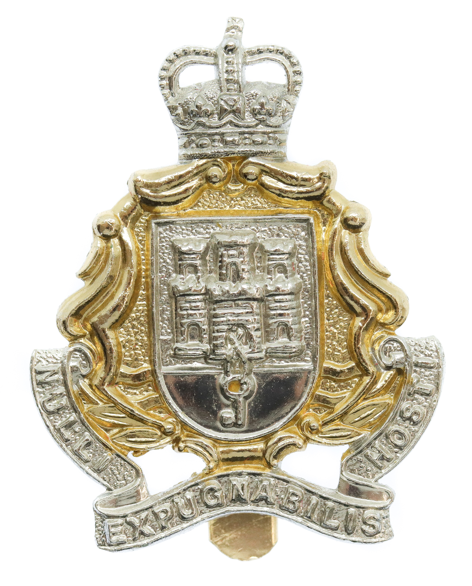 Gibraltar Regiment Anodised (Staybrite) Cap Badge