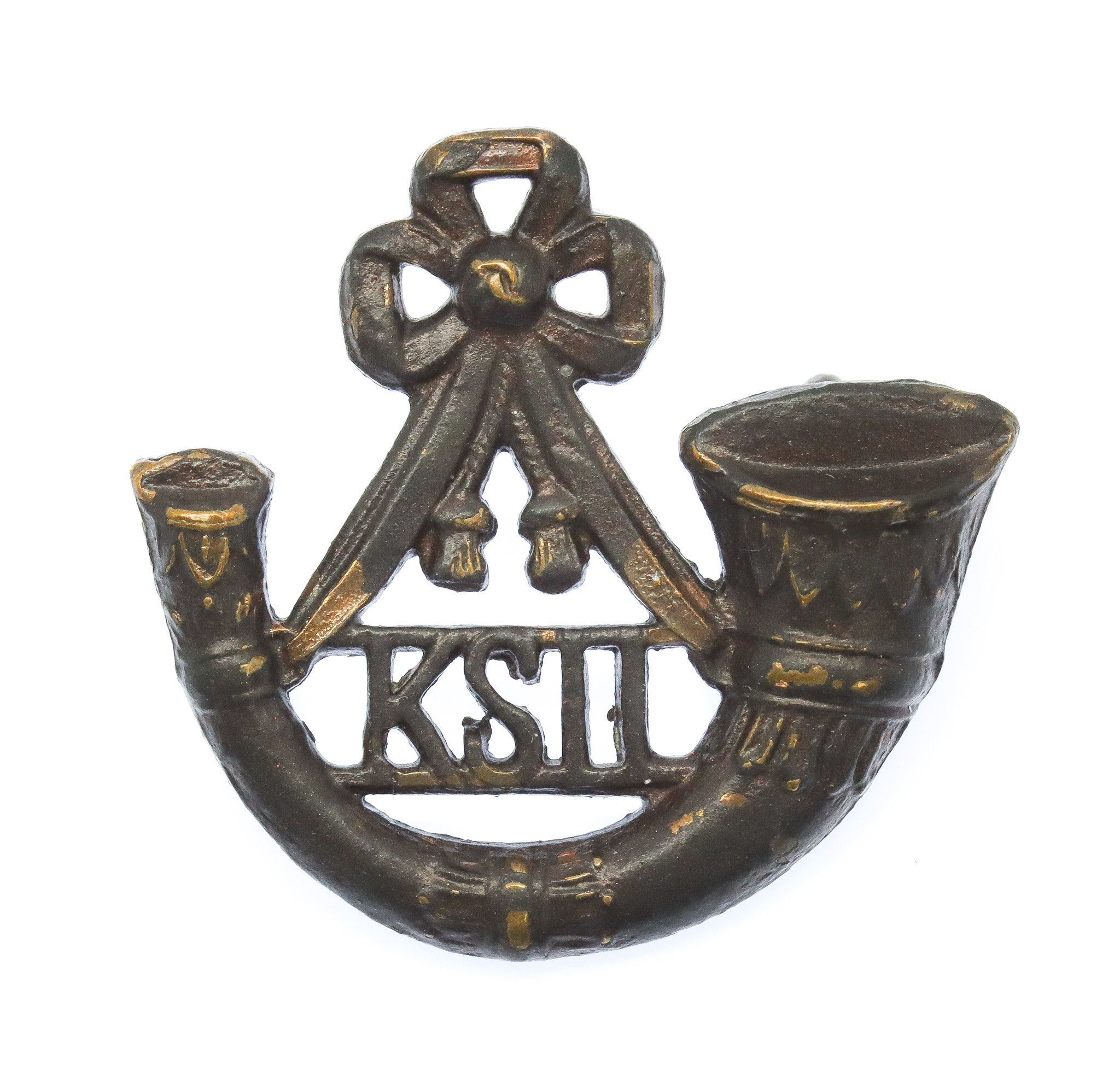 King's Shropshire Light Infantry (K.S.L.I.)  Officer's Service Dress Collar Badge