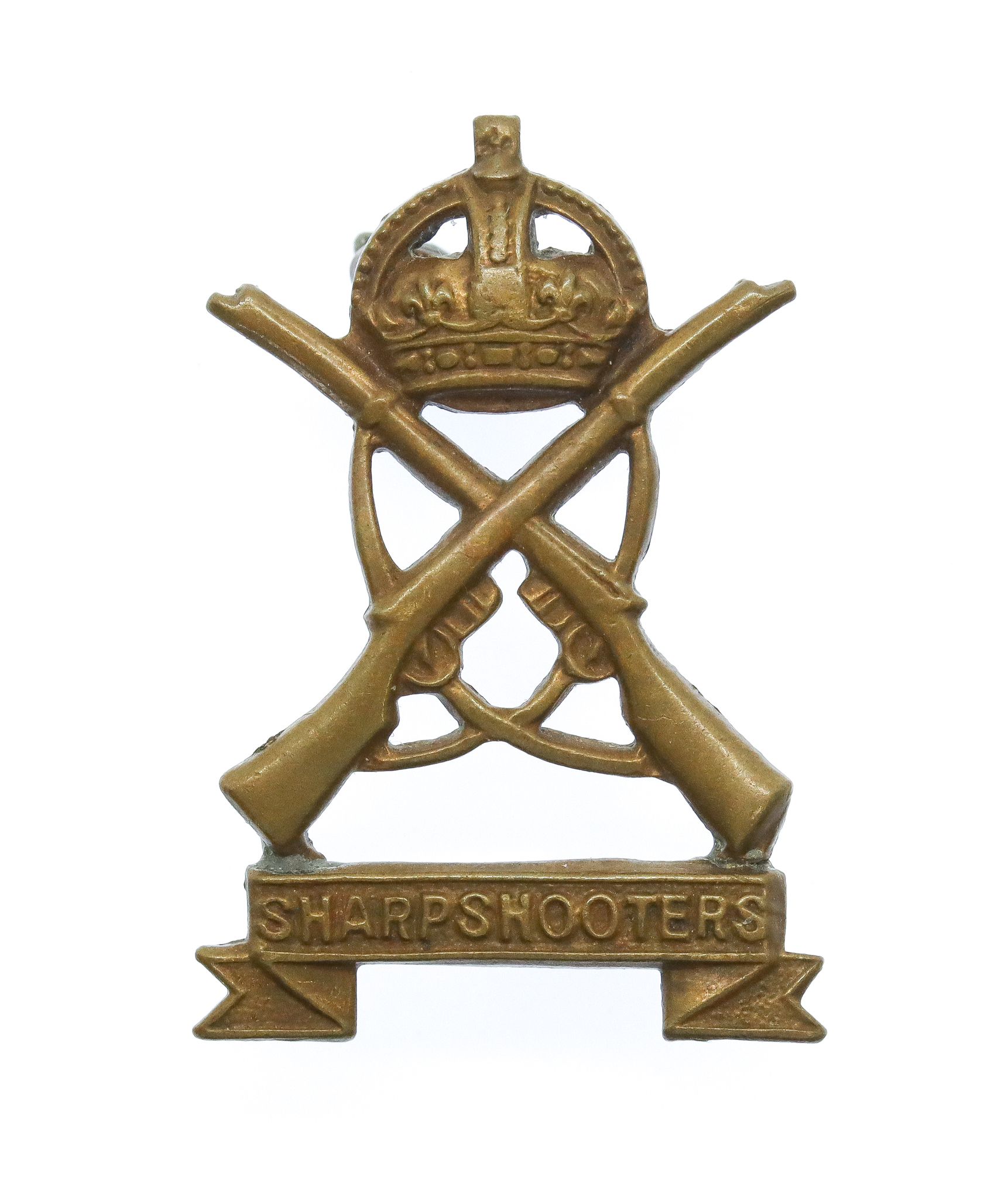 3rd County of London Yeomanry (Sharpshooters) Collar Badge - King's crown