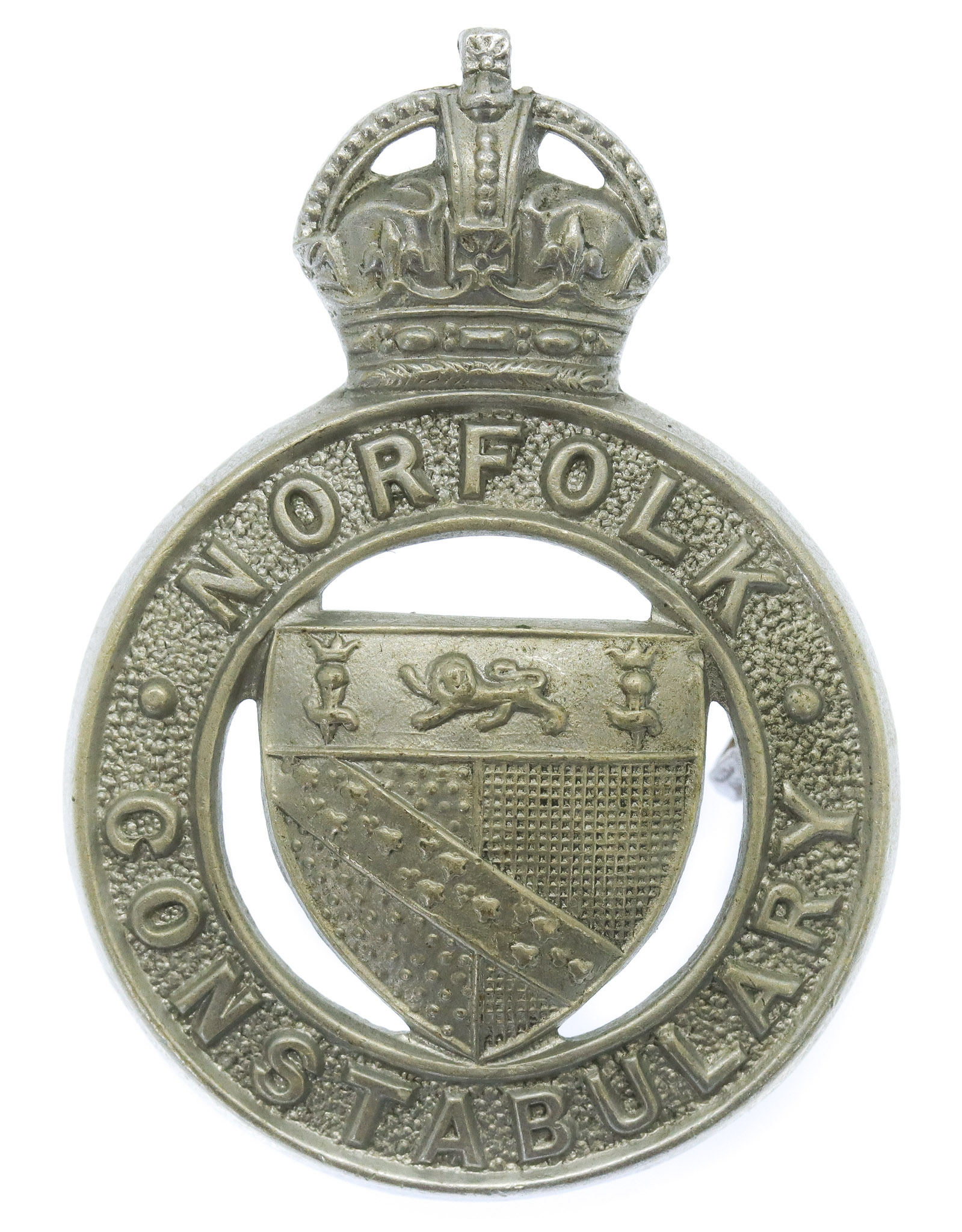 Norfolk Constabulary Cap Badge - King's Crown