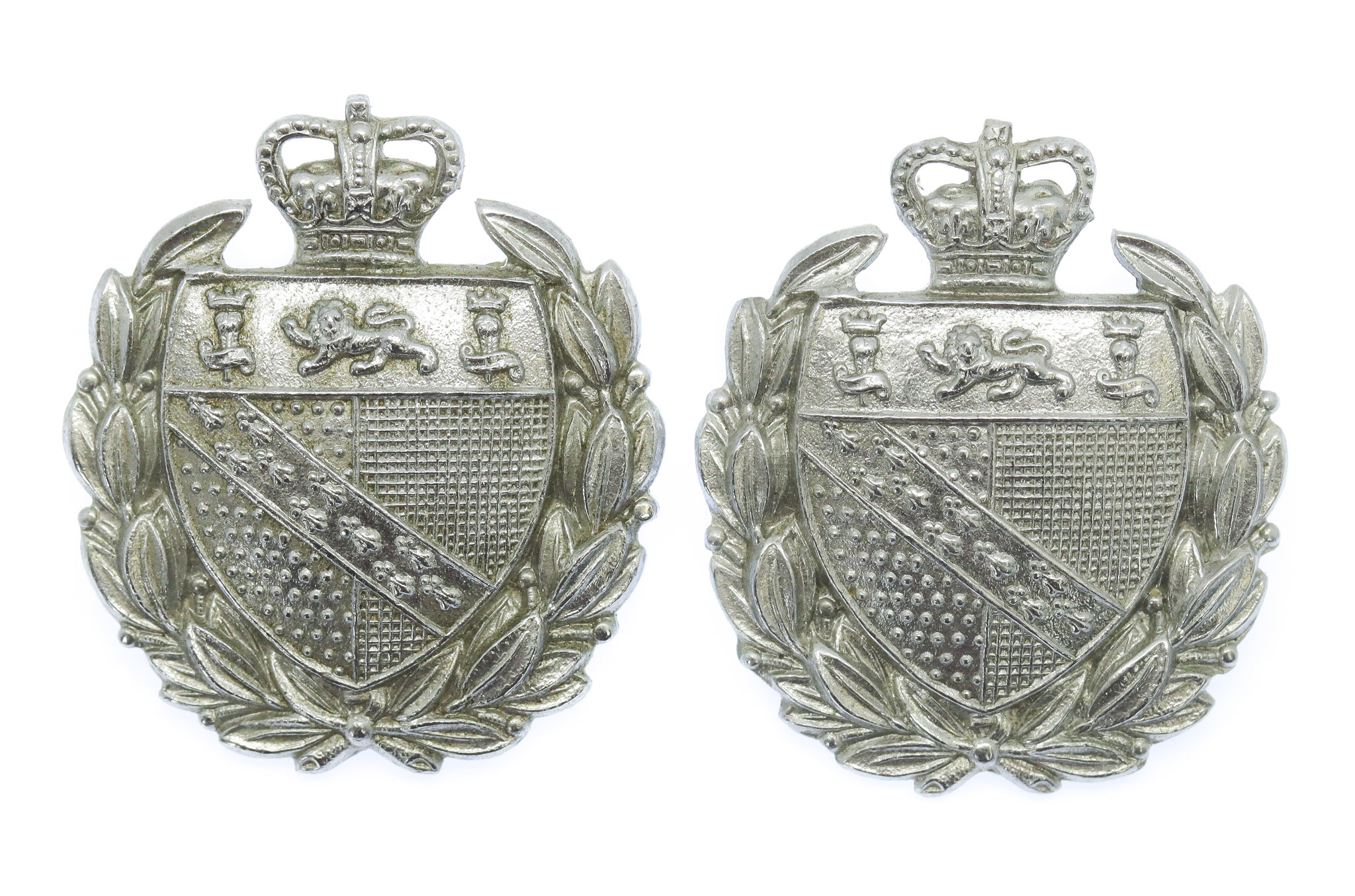 Pair of Norfolk Constabulary Collar Badges - Queen's Crown