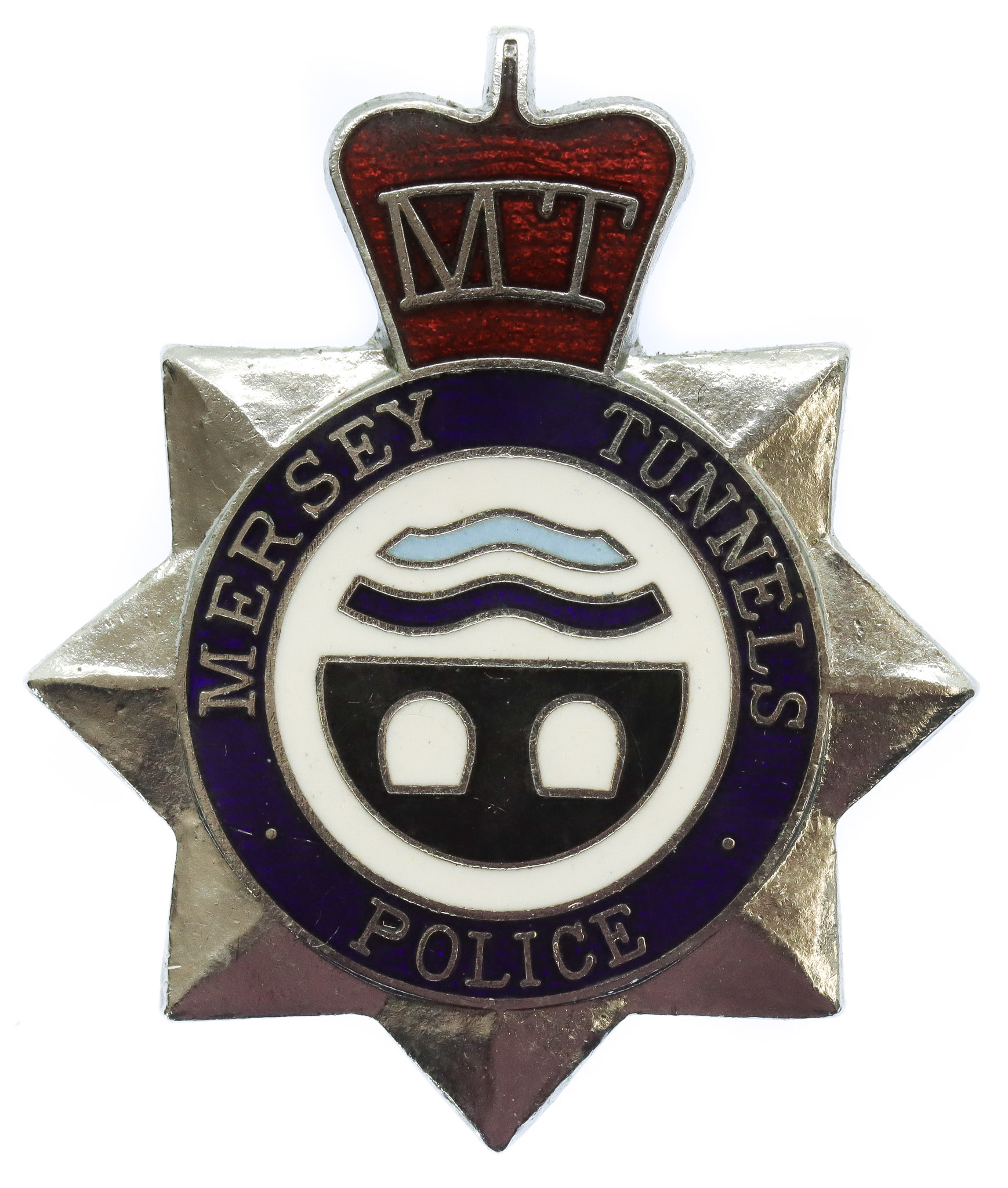 Mersey Tunnels Police Enamelled Cap Badge (c.1993-96)