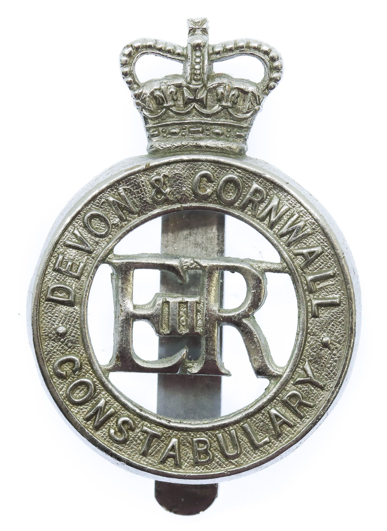 Devon & Cornwall Constabulary Cap Badge - Queen's Crown