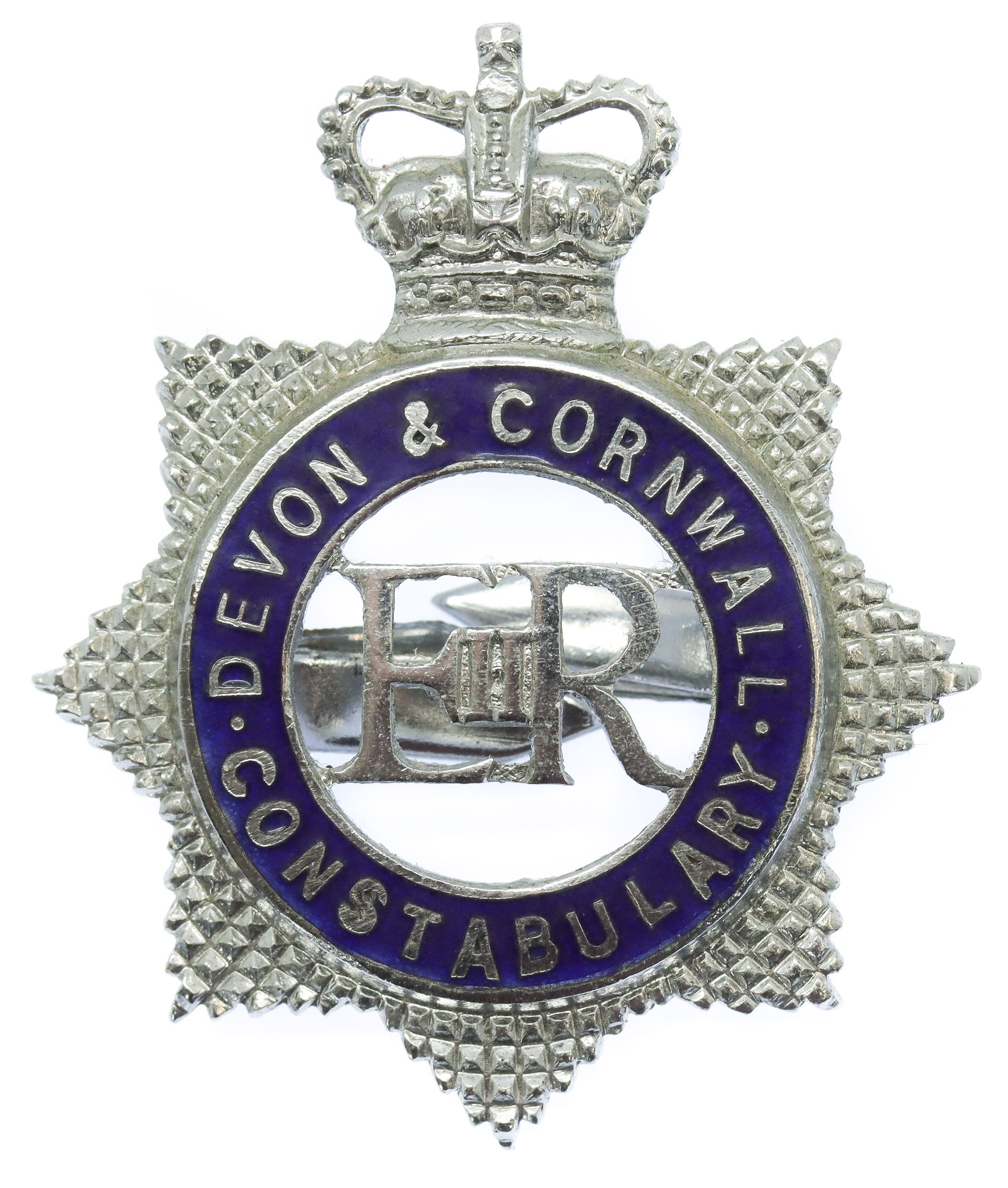 Devon & Cornwall Constabulary Senior Officer's Enamelled Cap Badge - Queen's Crown