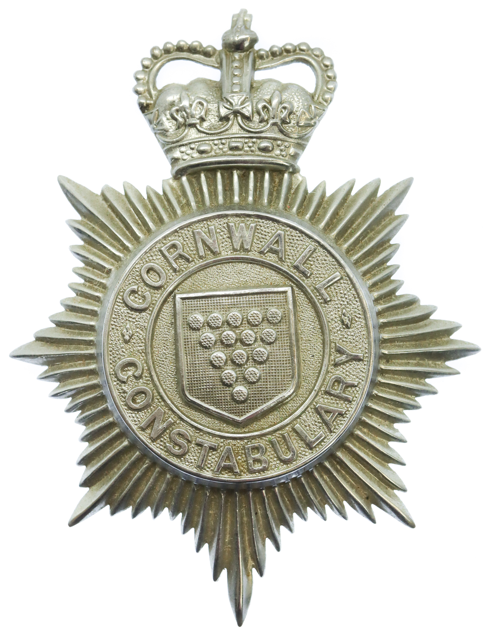 Cornwall Constabulary Helmet Plate - Queen's Crown