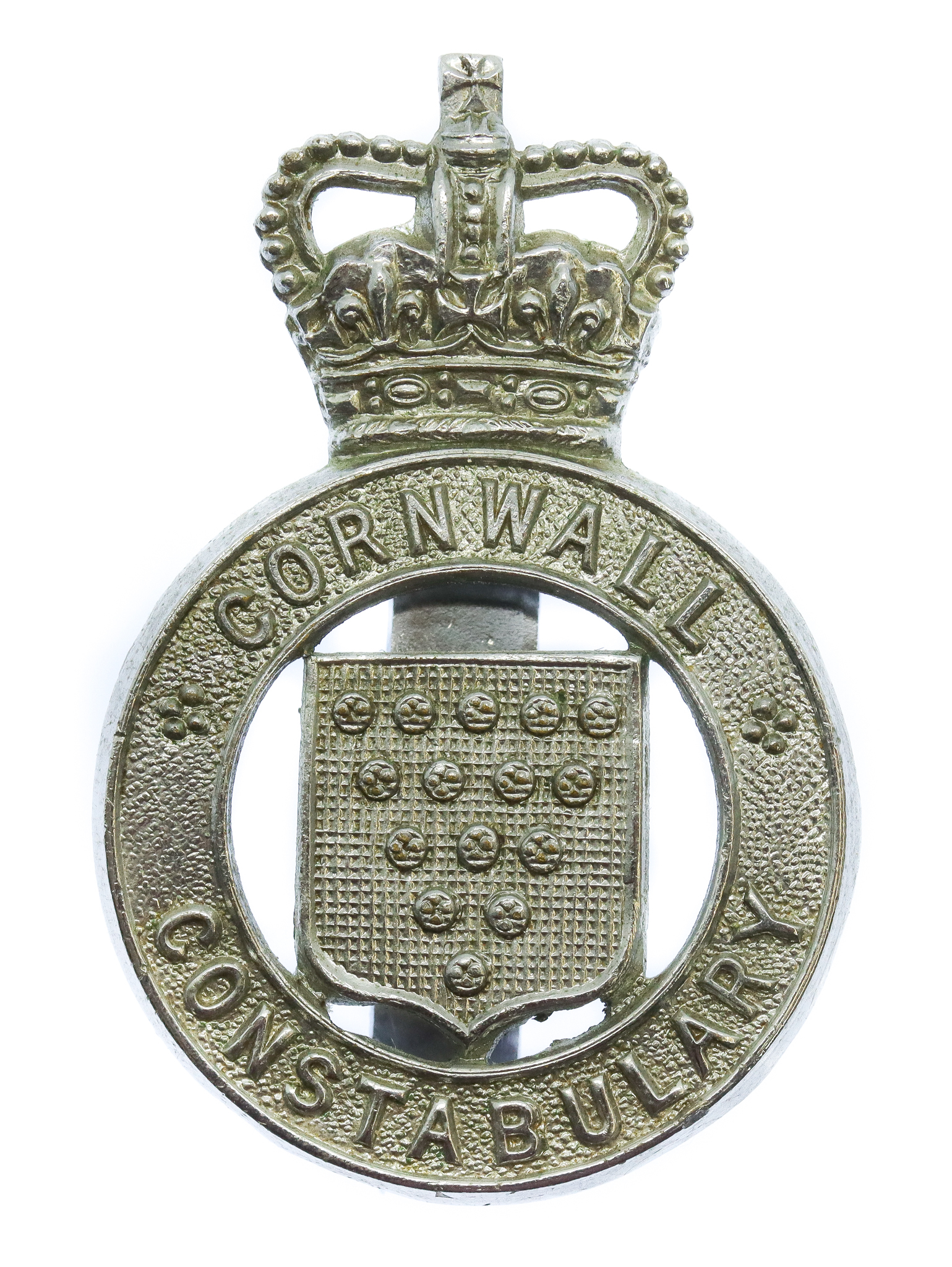 Cornwall Constabulary Cap Badge - Queen's Crown
