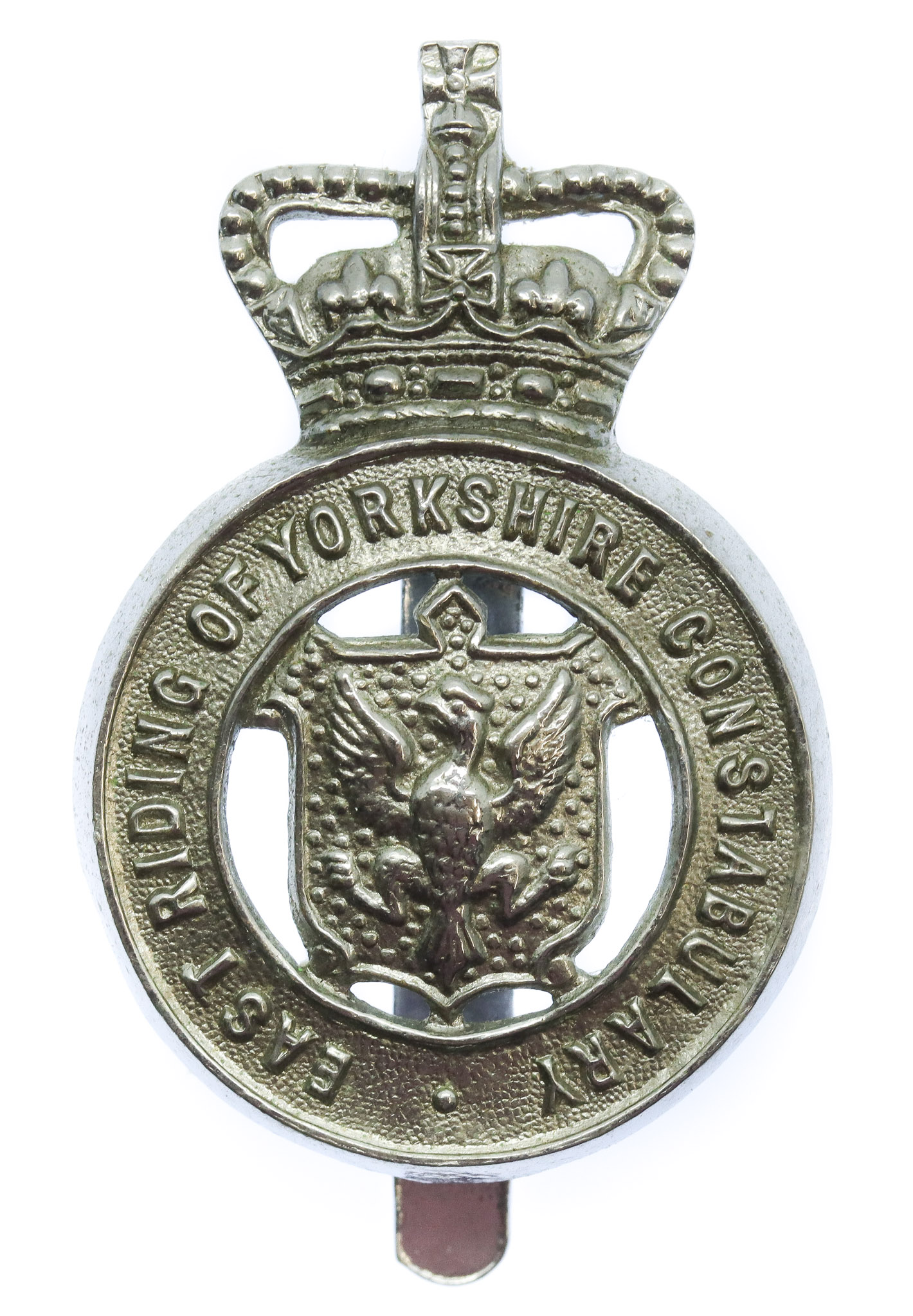 East Riding of Yorkshire Constabulary Cap Badge - Queen's Crown