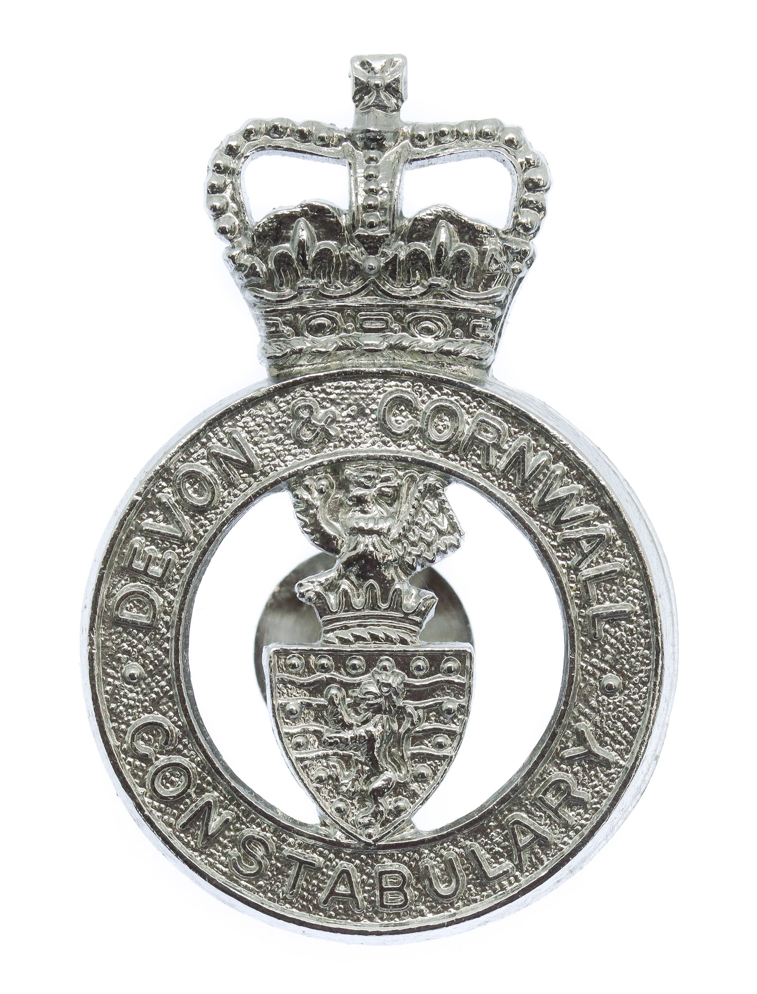Devon & Cornwall Constabulary Cap Badge - Queen's Crown