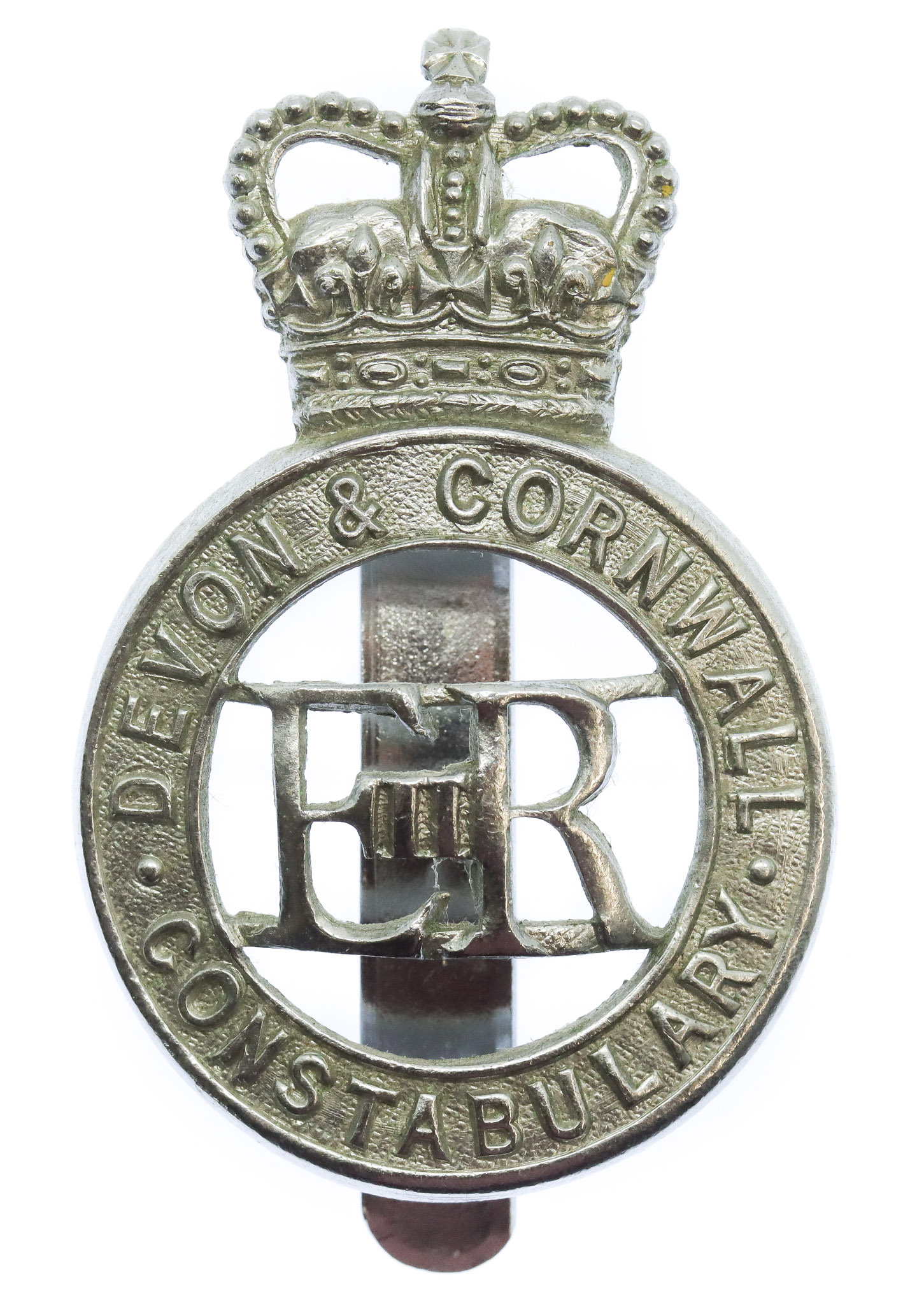 Devon & Cornwall Constabulary Cap Badge - Queen's Crown