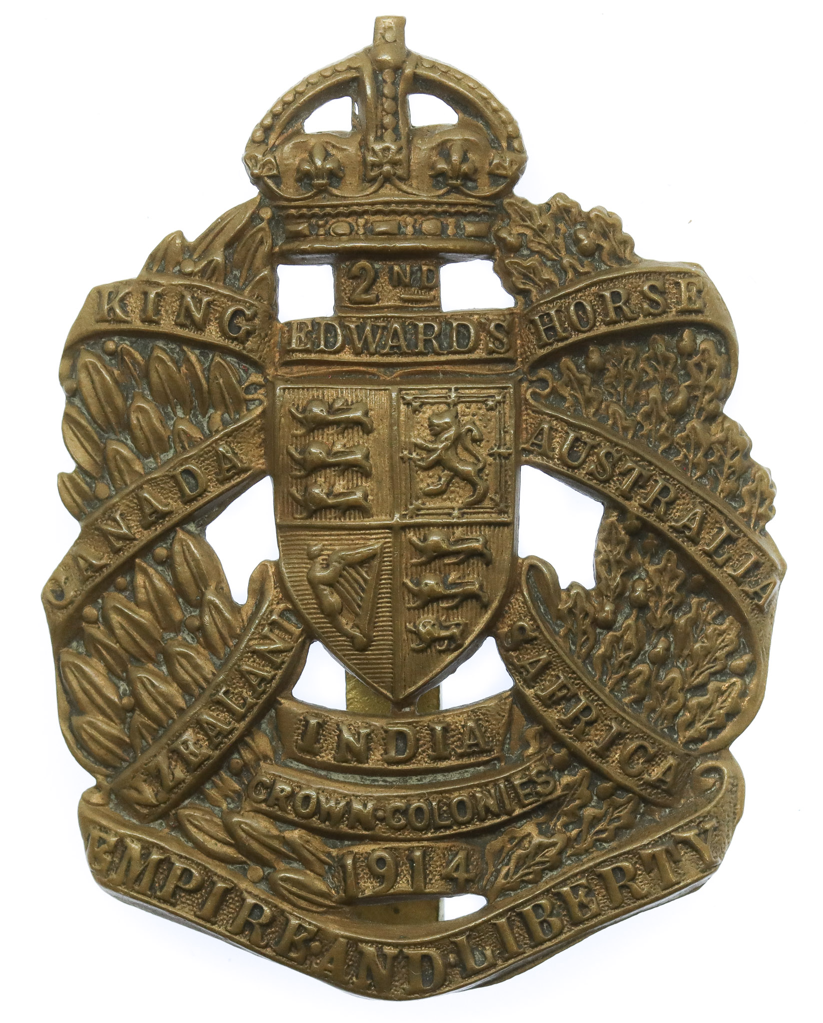 2nd King Edward's Horse Cap Badge - King's Crown
