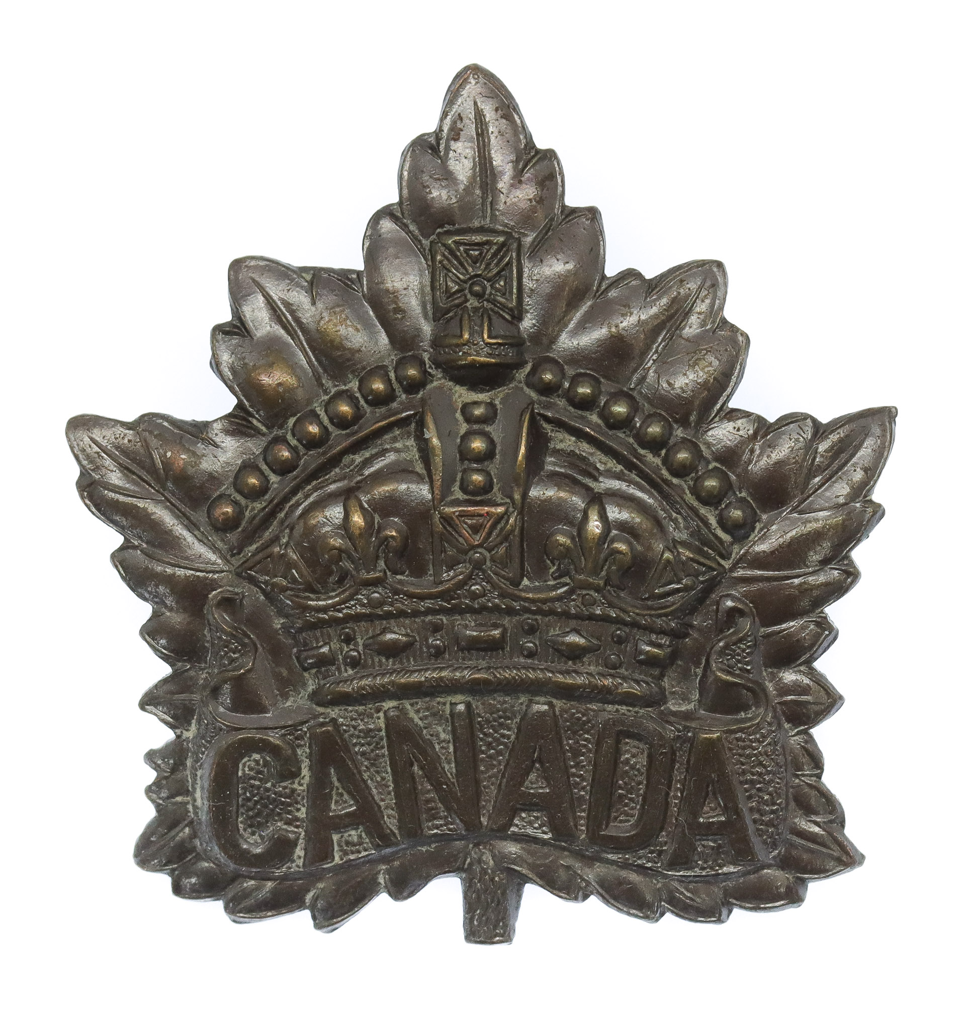 Canadian Canada WW1 General Service Cap Badge