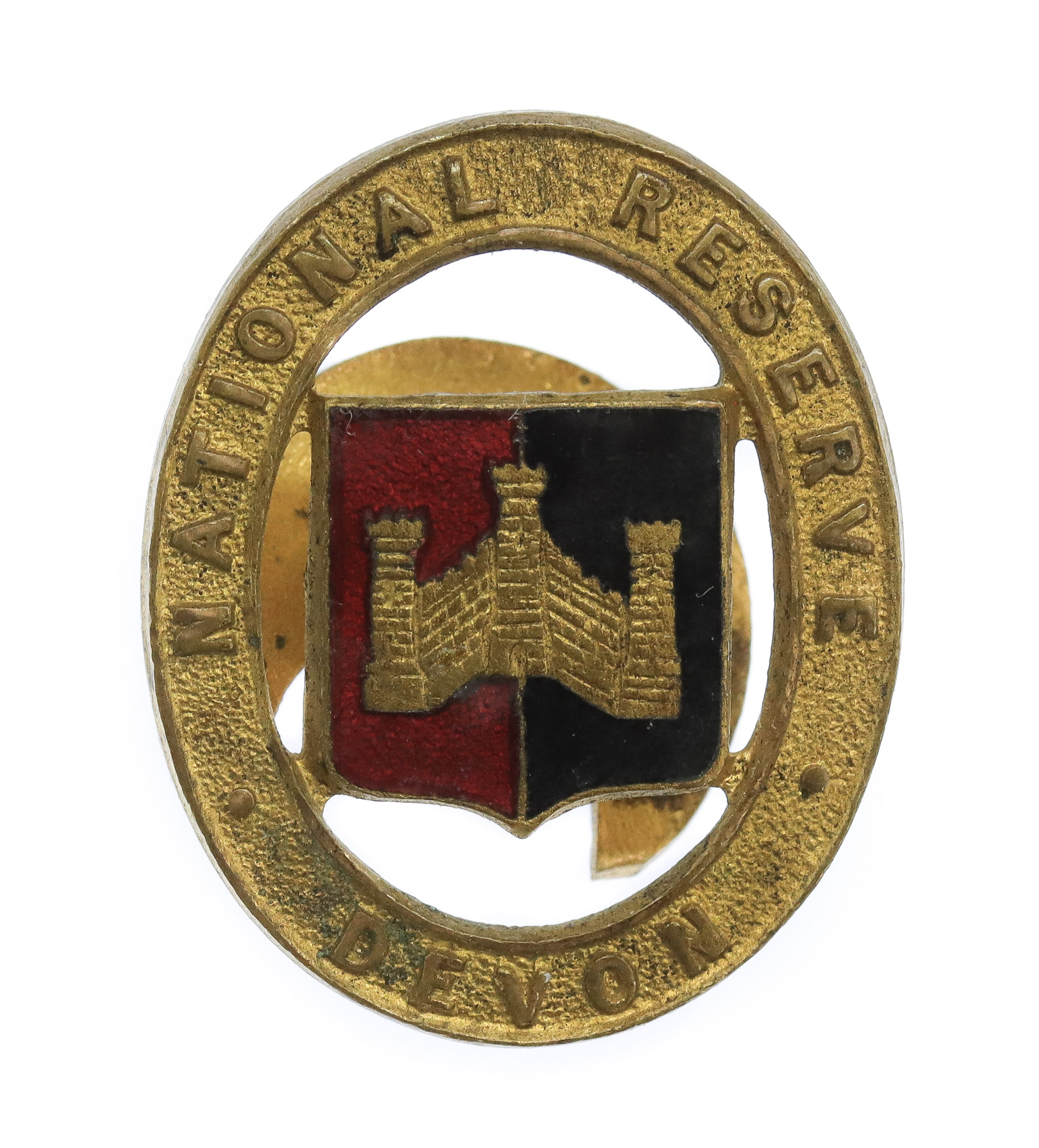 WW1 National Reserve Devon Enamelled Lapel Badge