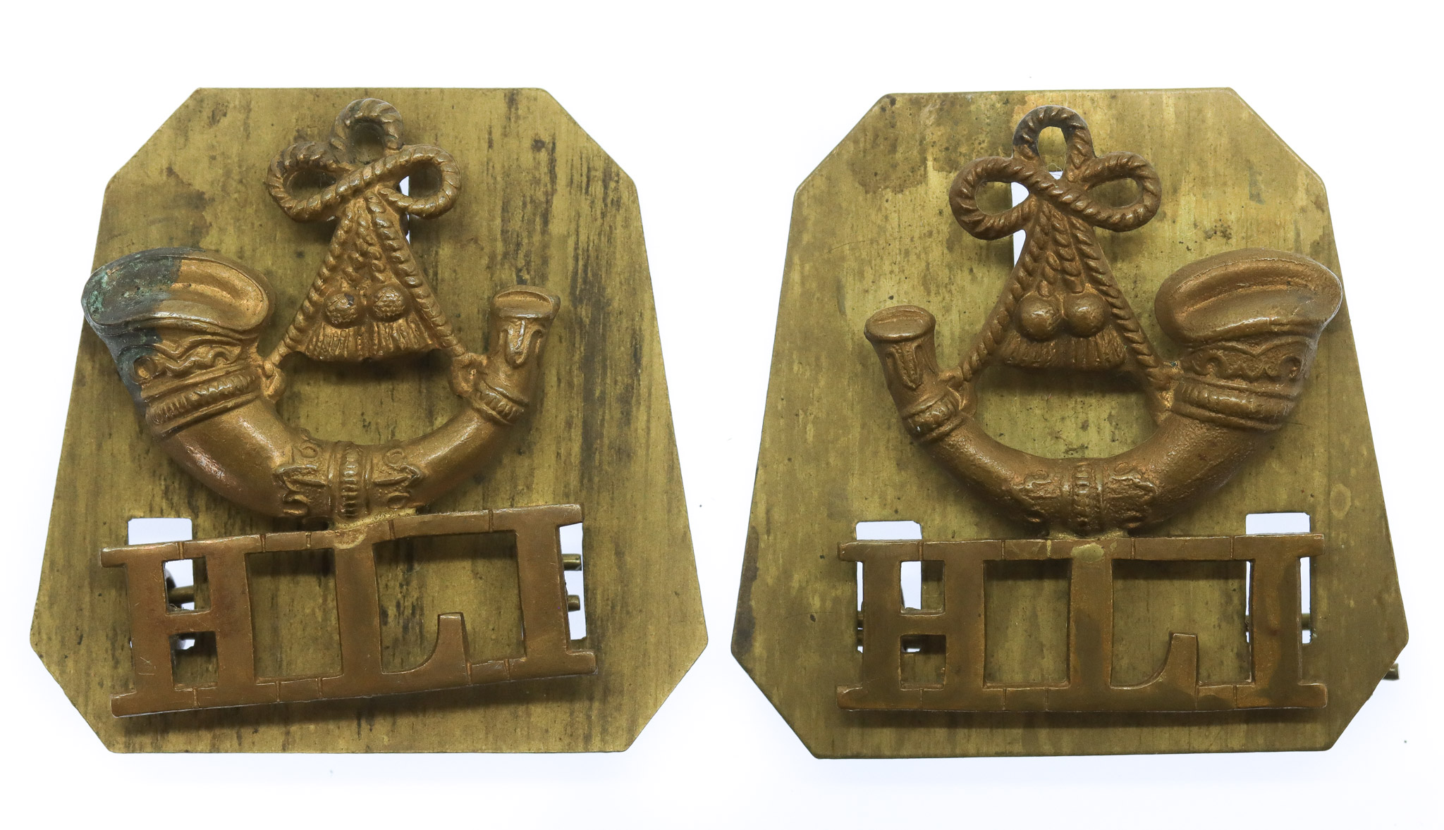 Pair of Highland Light Infantry (Bugle/HLI) Shoulder Titles
