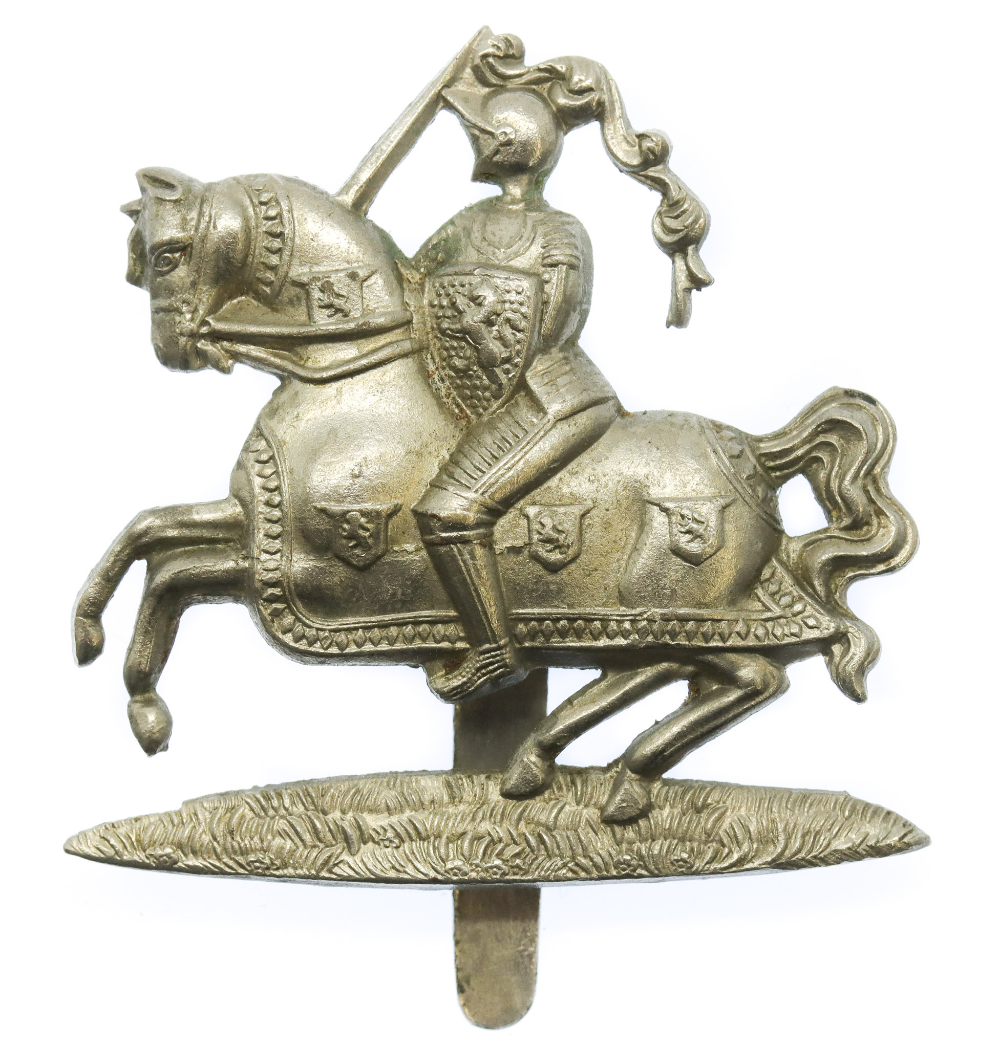 Fife & Forfar Yeomanry Chromed Cap Badge