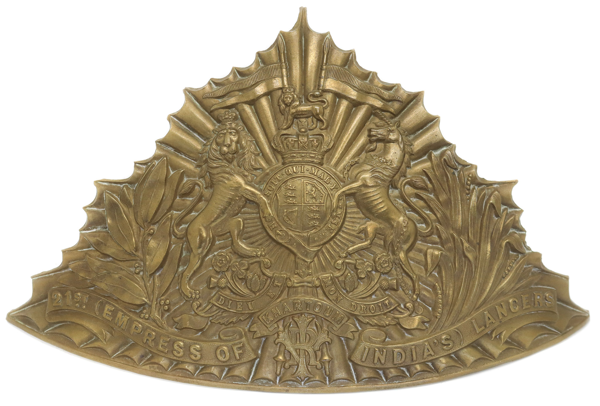 Victorian 21st (Empress of India's) Lancers Czapka Lance Helmet Plate