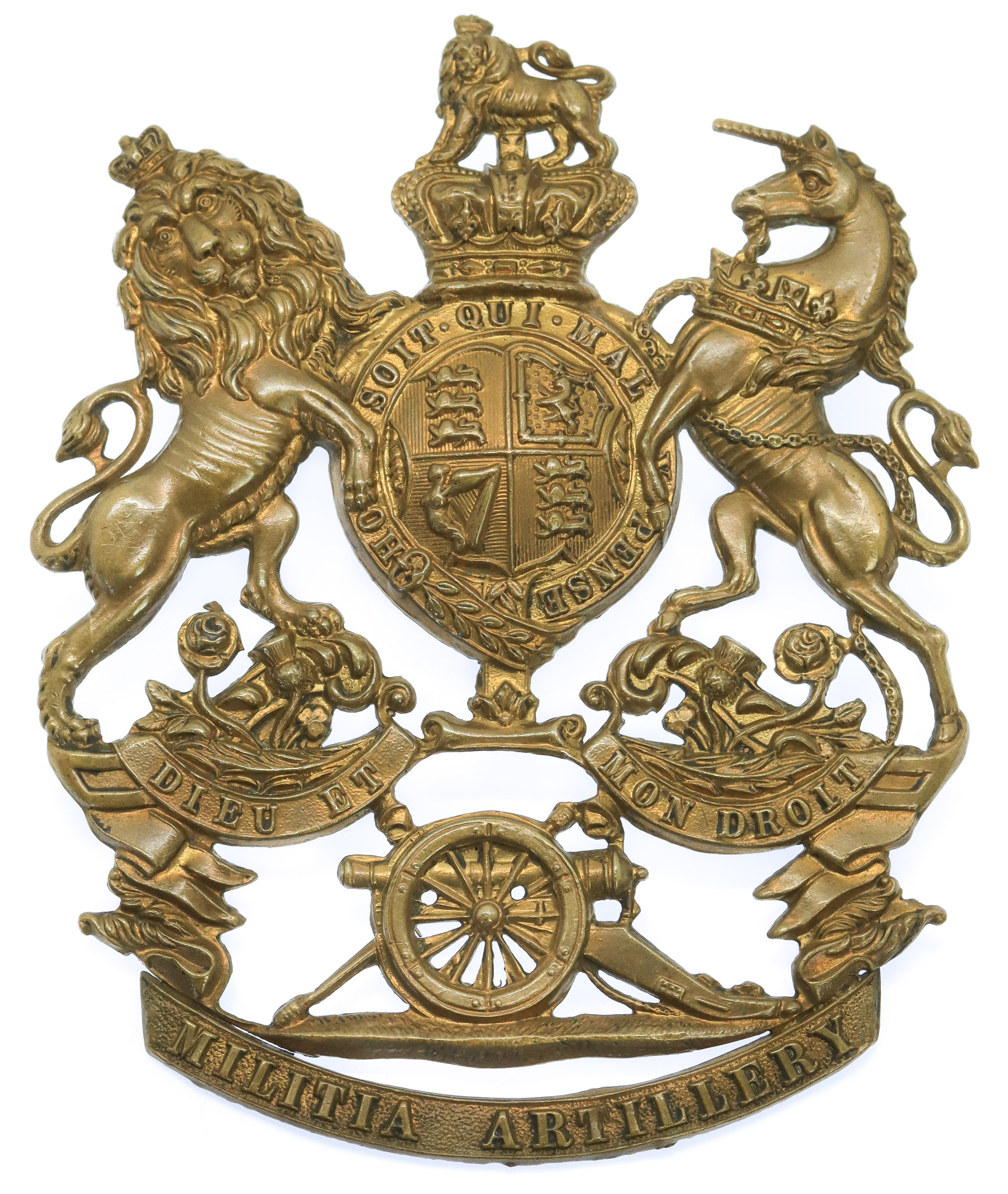 Victorian Royal Artillery Militia Artillery Helmet Plate