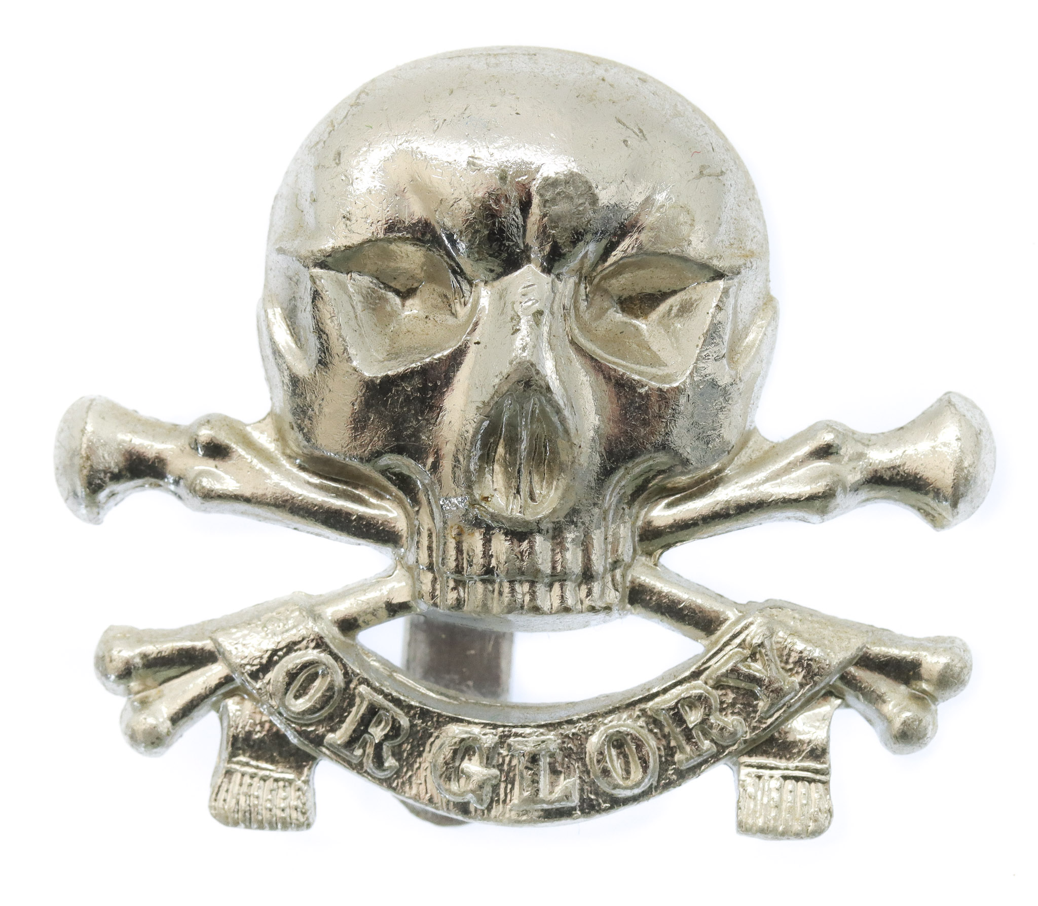 17th/21st Lancers Anodised (Staybrite) Cap Badge (Motto)