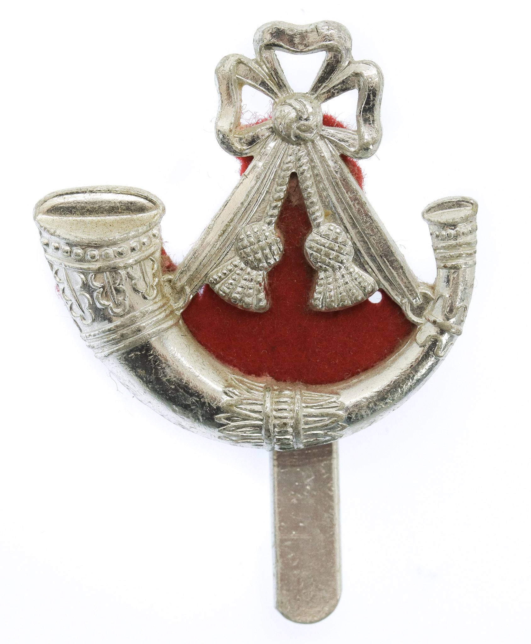 Light Infantry Anodised (Staybrite) Cap Badge