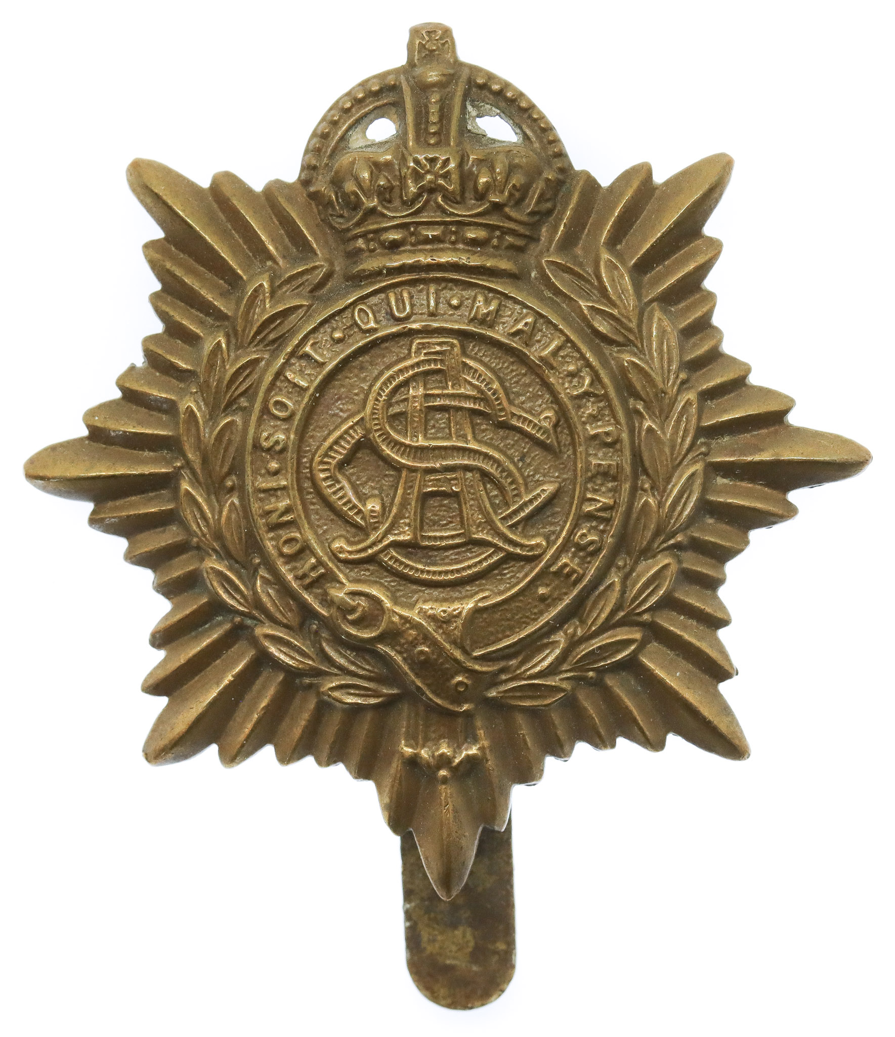 Army Service Corps (A.S.C.) WW1 Economy Cap Badge (Non Voided Centre)