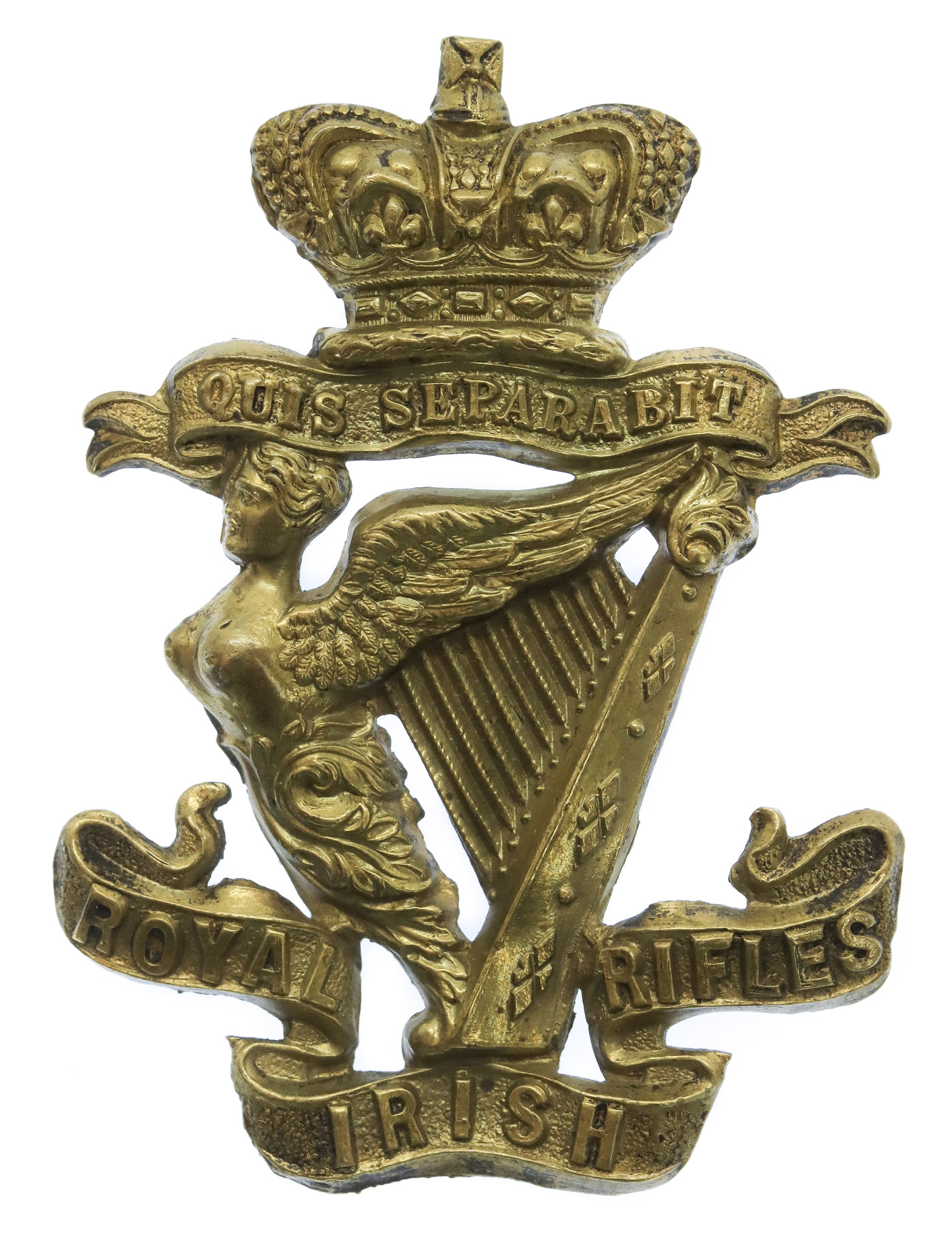 Victorian Royal Irish Rifles Glengarry Badge (c. 1881 - 96)